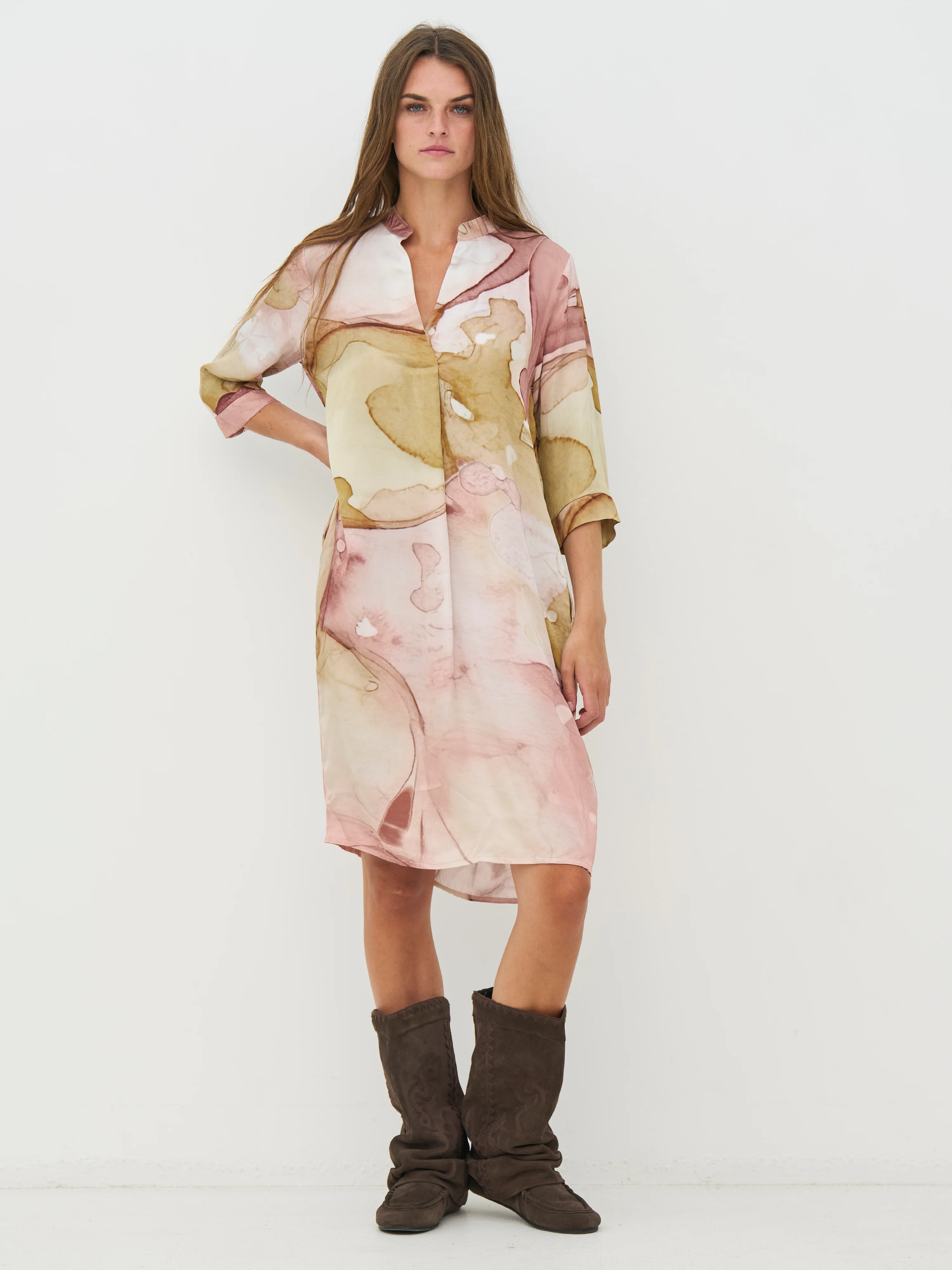 CILJE tunic dress - Marsala mix - Image 2