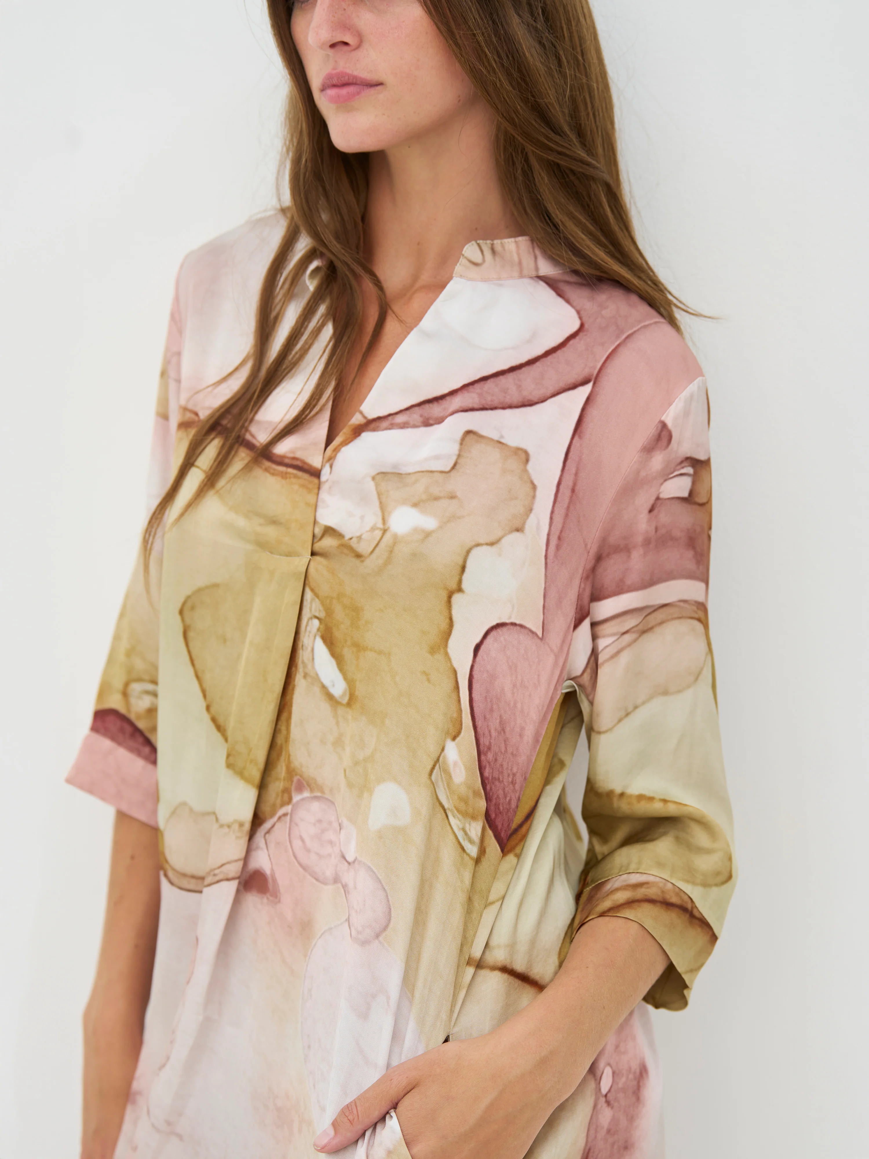 CILJE tunic dress - Marsala mix - Image 4