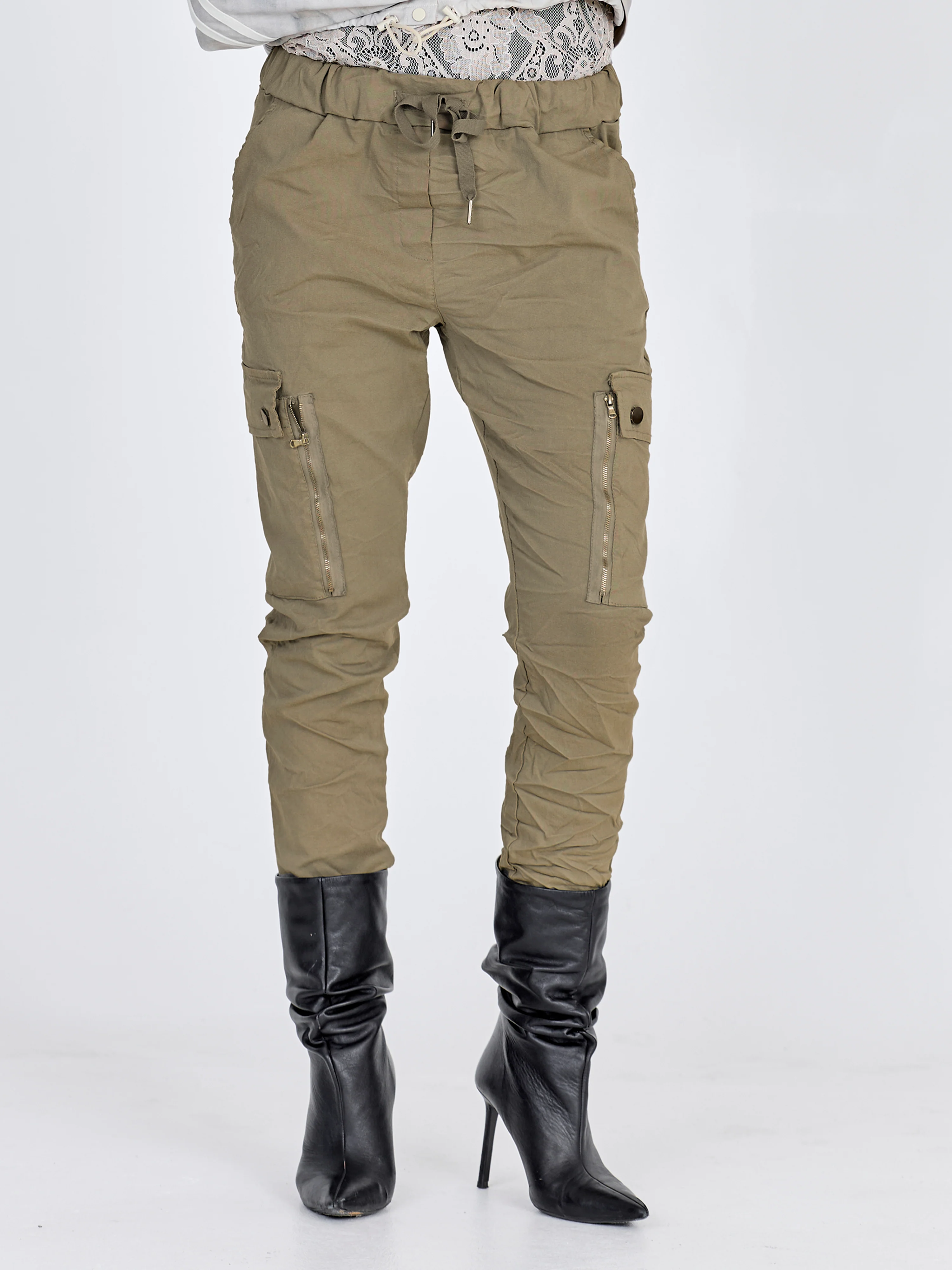 CARMEN cargo trousers - Army - Image 3
