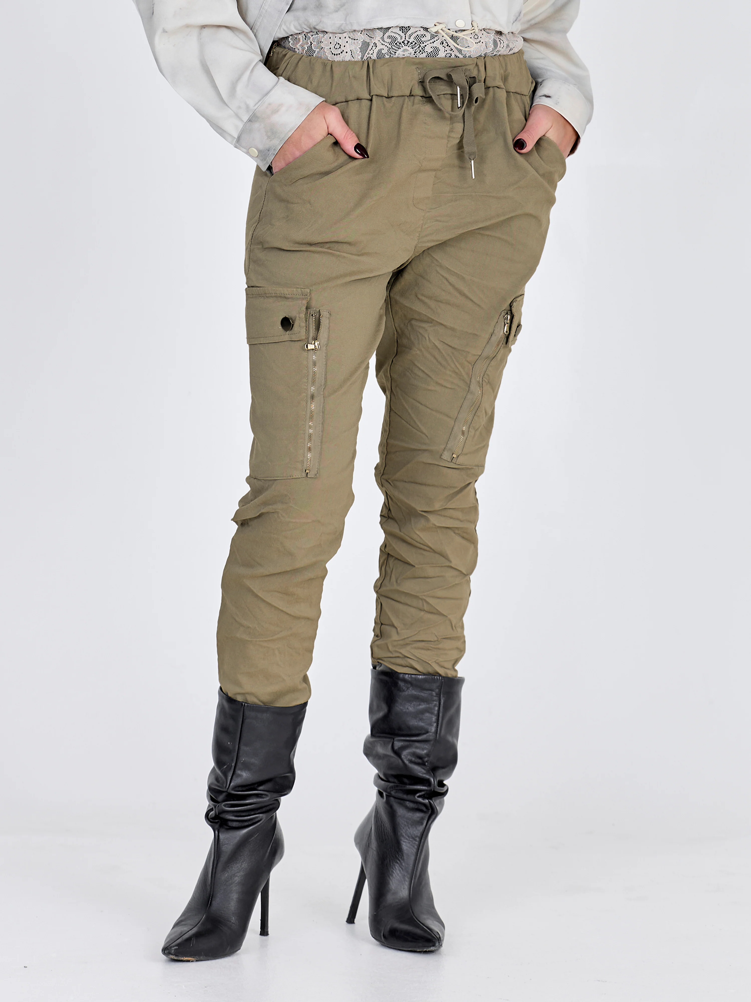 CARMEN cargo trousers - Army - Image 5