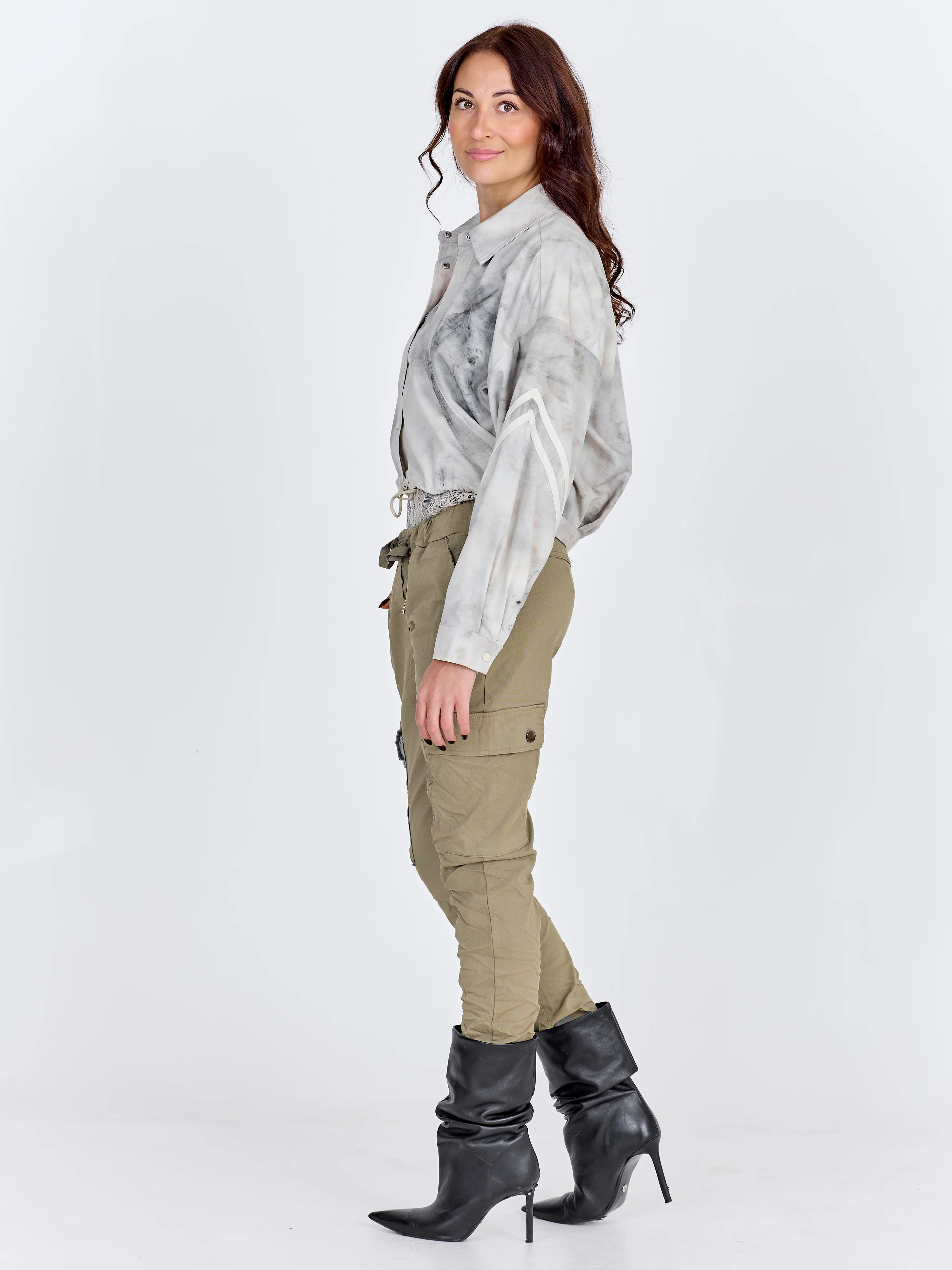 CARMEN cargo trousers - Army - Image 6