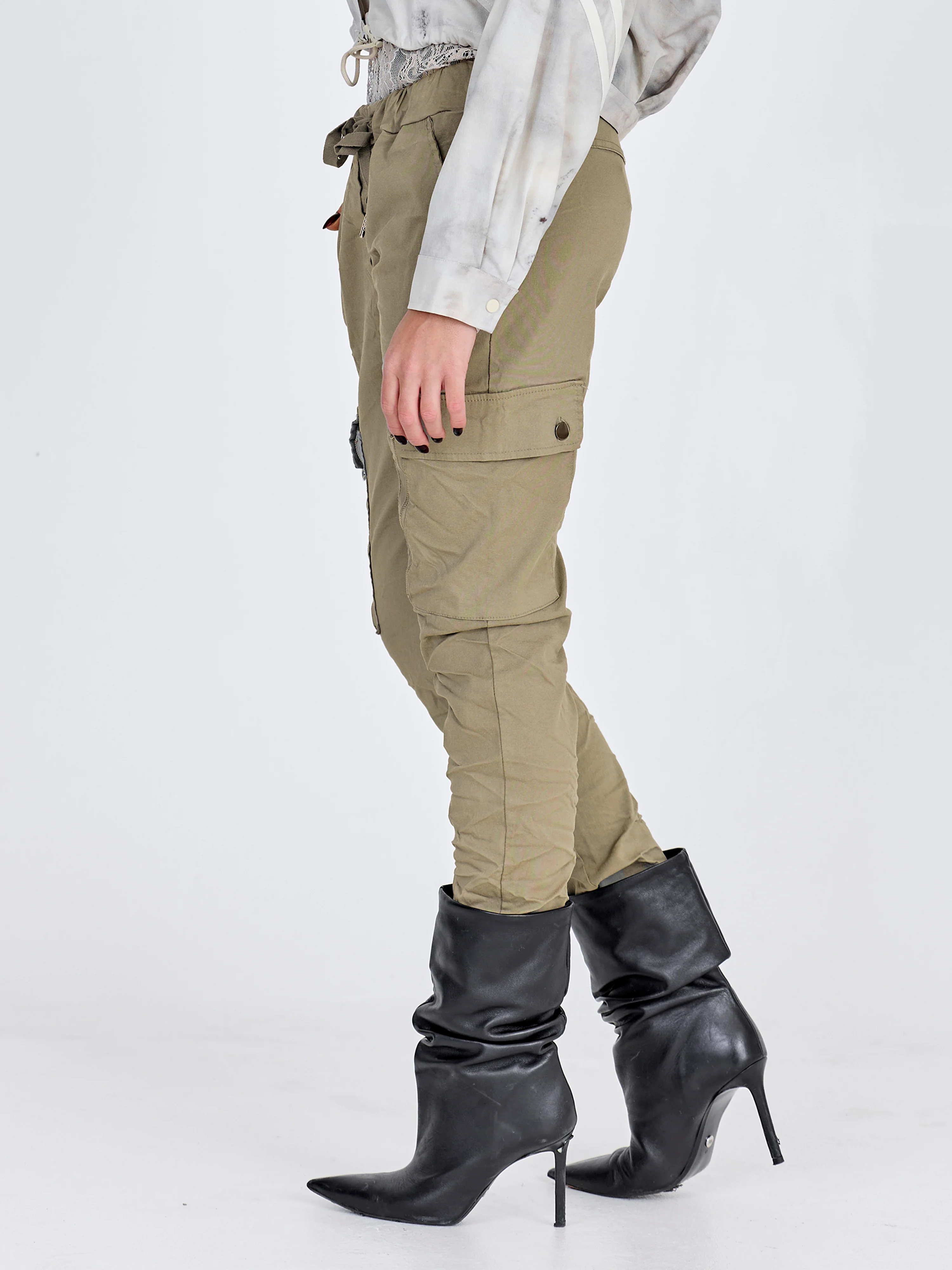 CARMEN cargo trousers - Army - Image 7