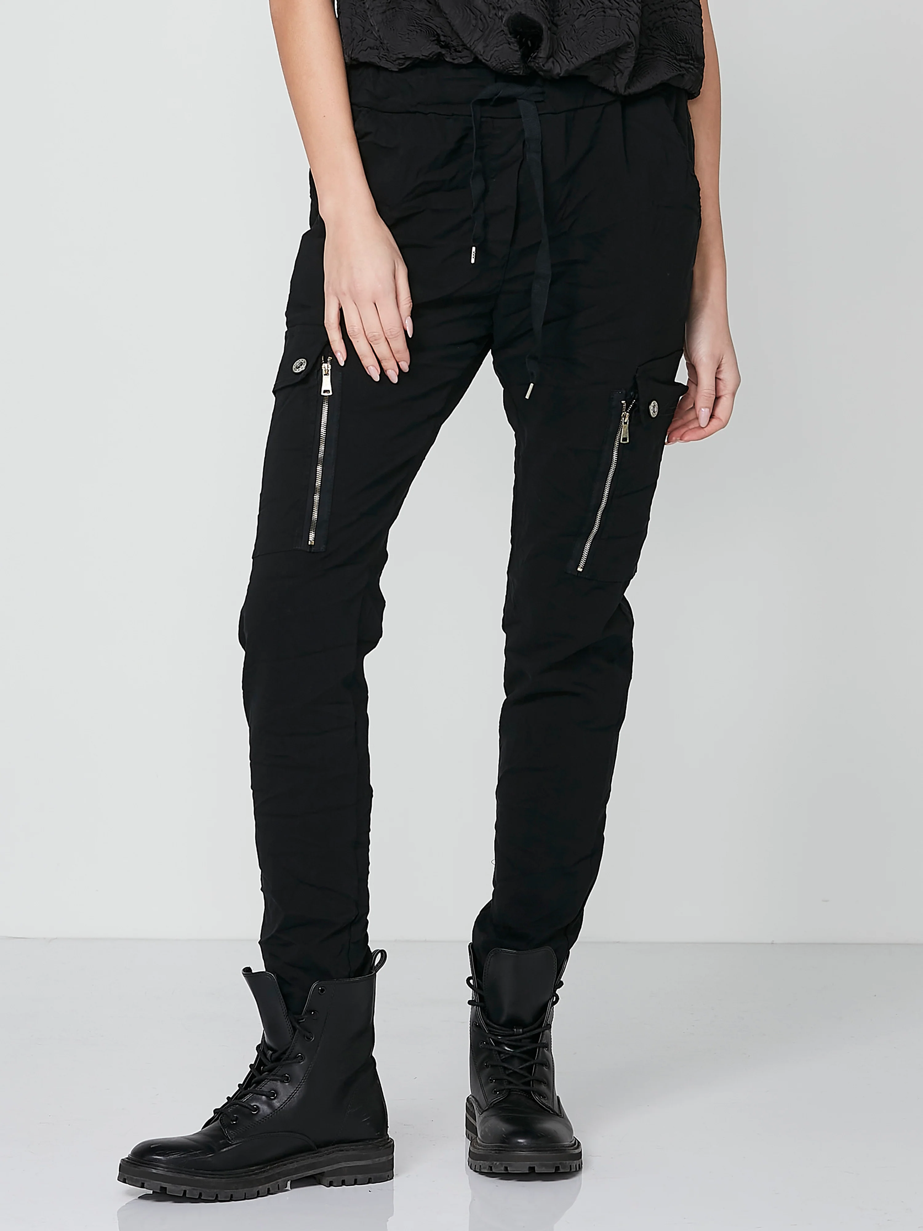CARMEN cargo trousers - Black - Image 3