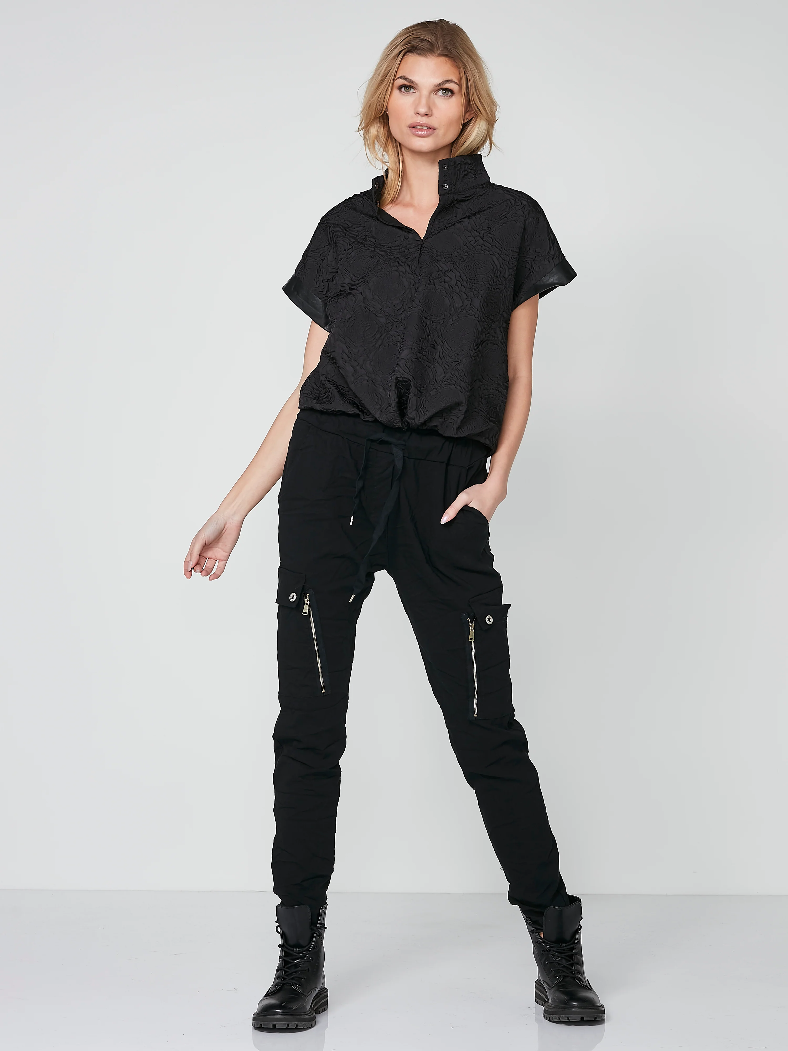 CARMEN cargo trousers - Black - Image 4