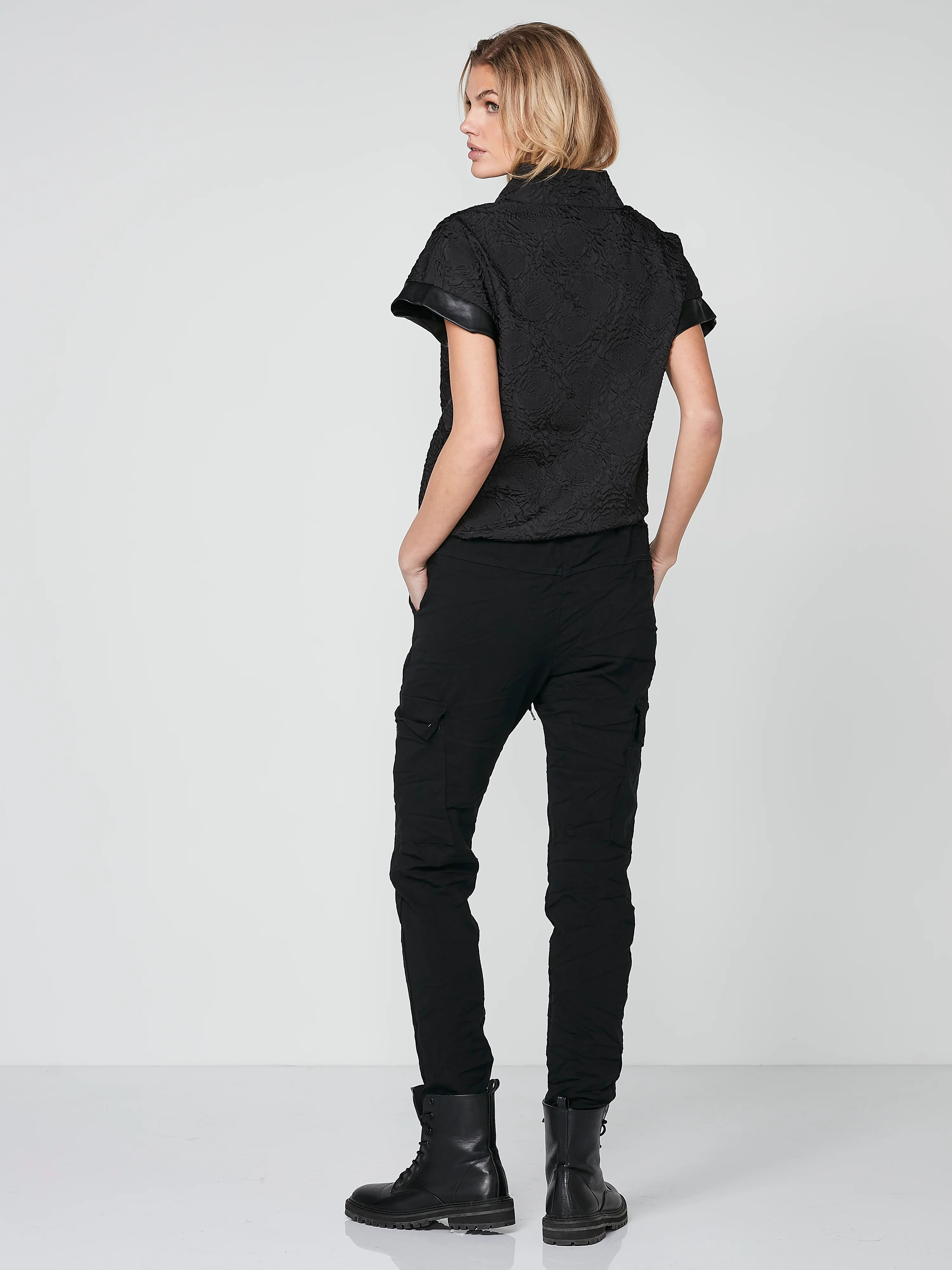 CARMEN cargo trousers - Black - Image 7