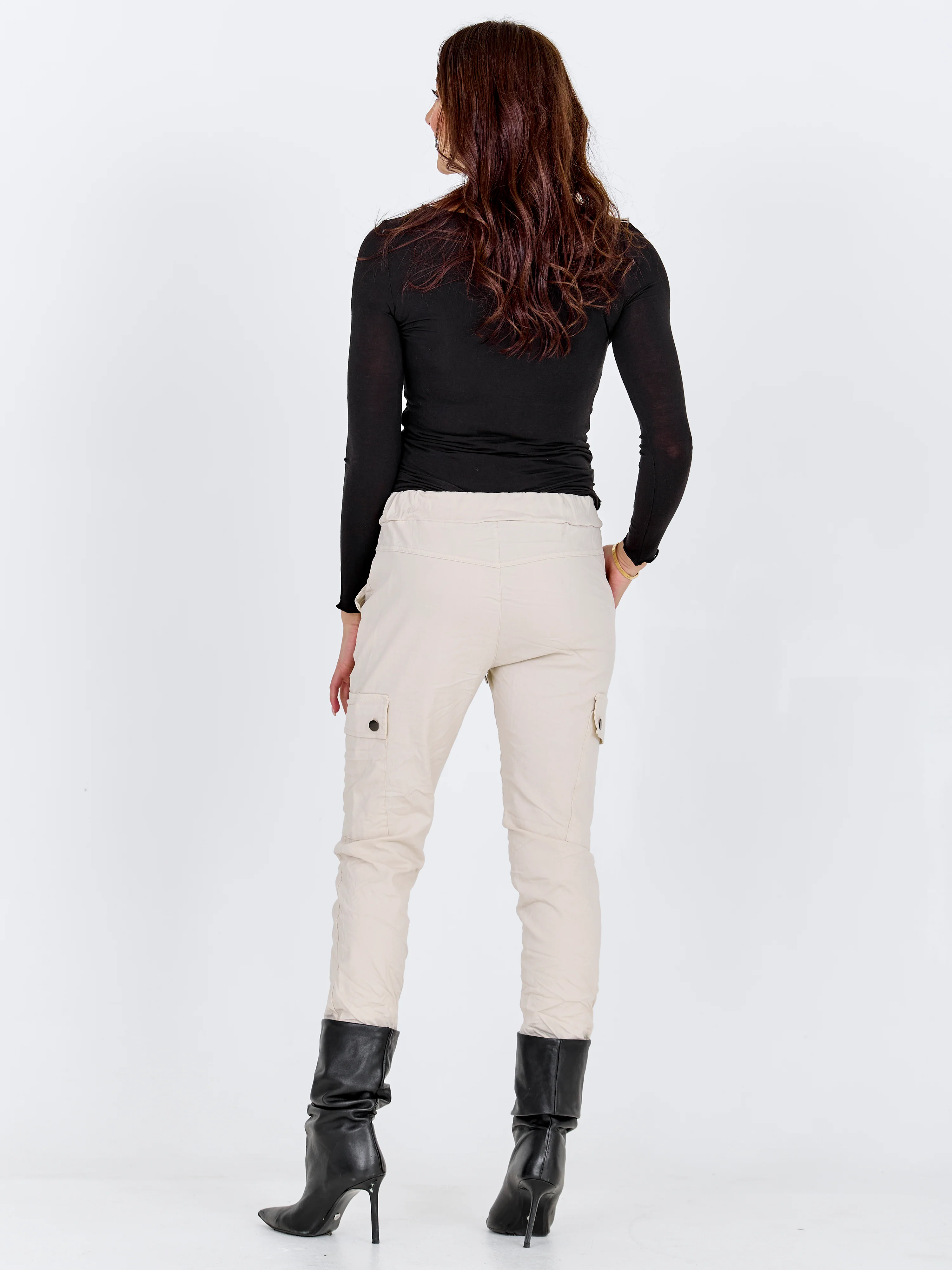CARMEN cargo trousers - Bone - Image 4