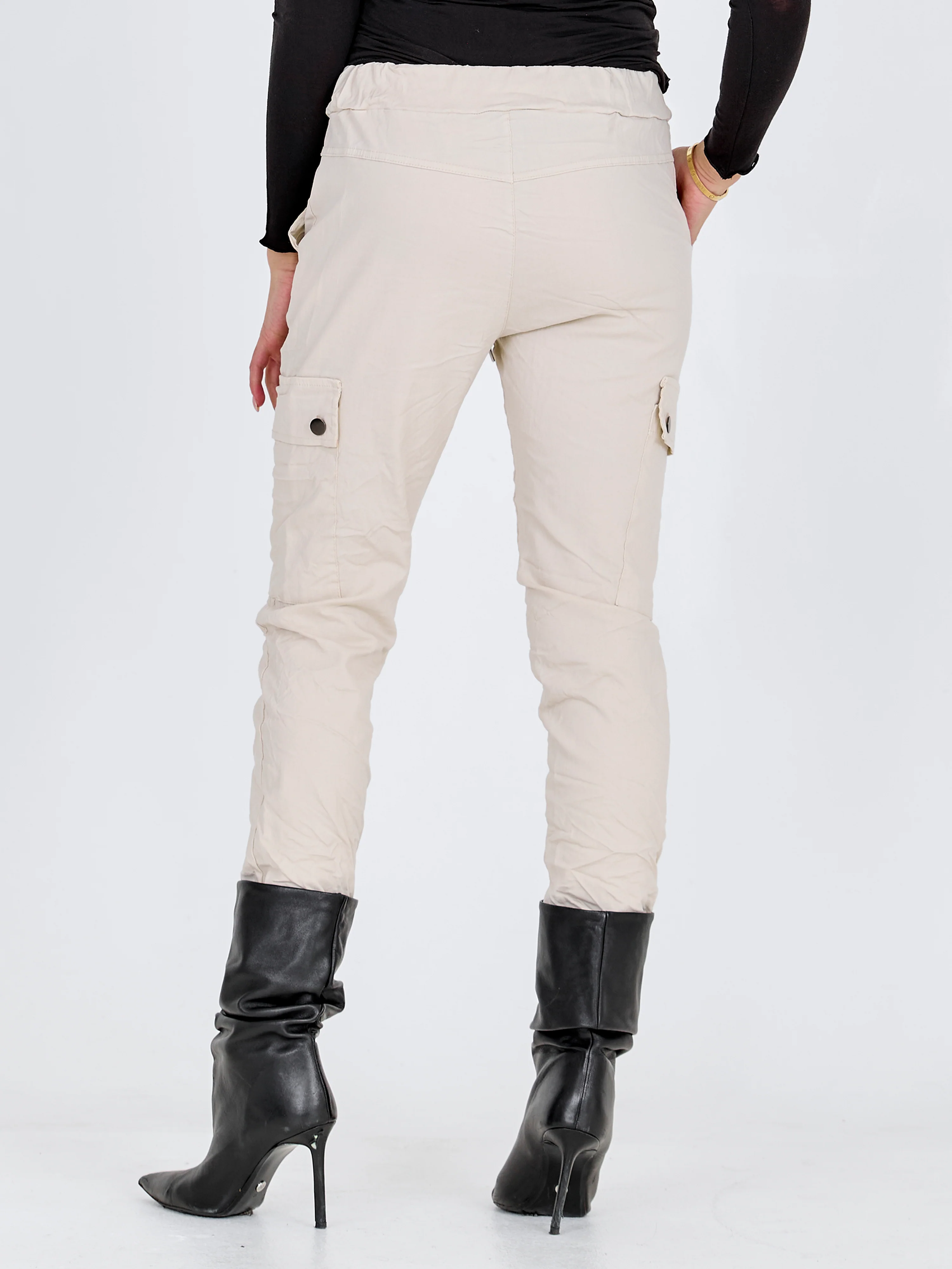 CARMEN cargo trousers - Bone - Image 5