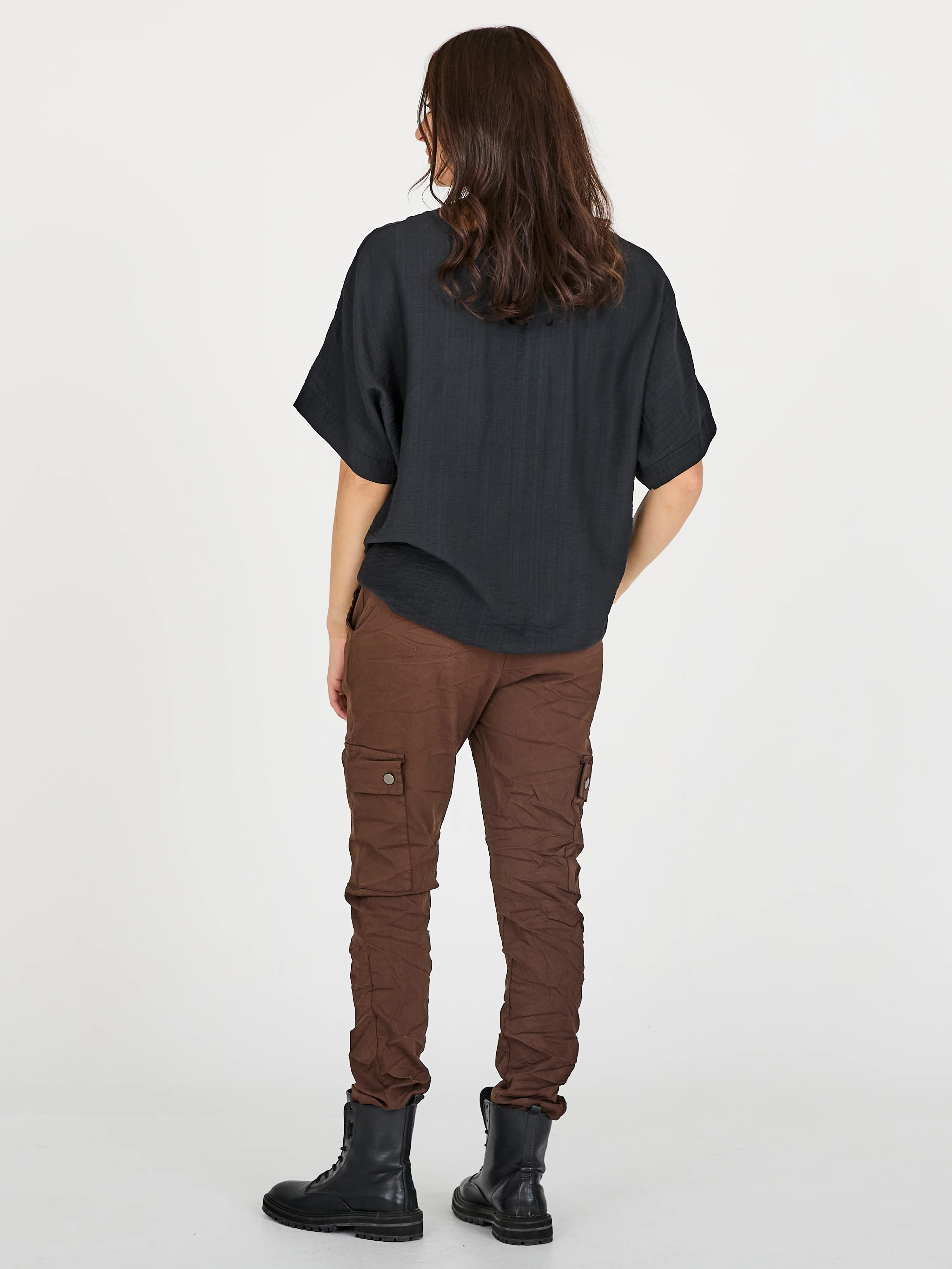 CARMEN cargo trousers - Brown - Image 4
