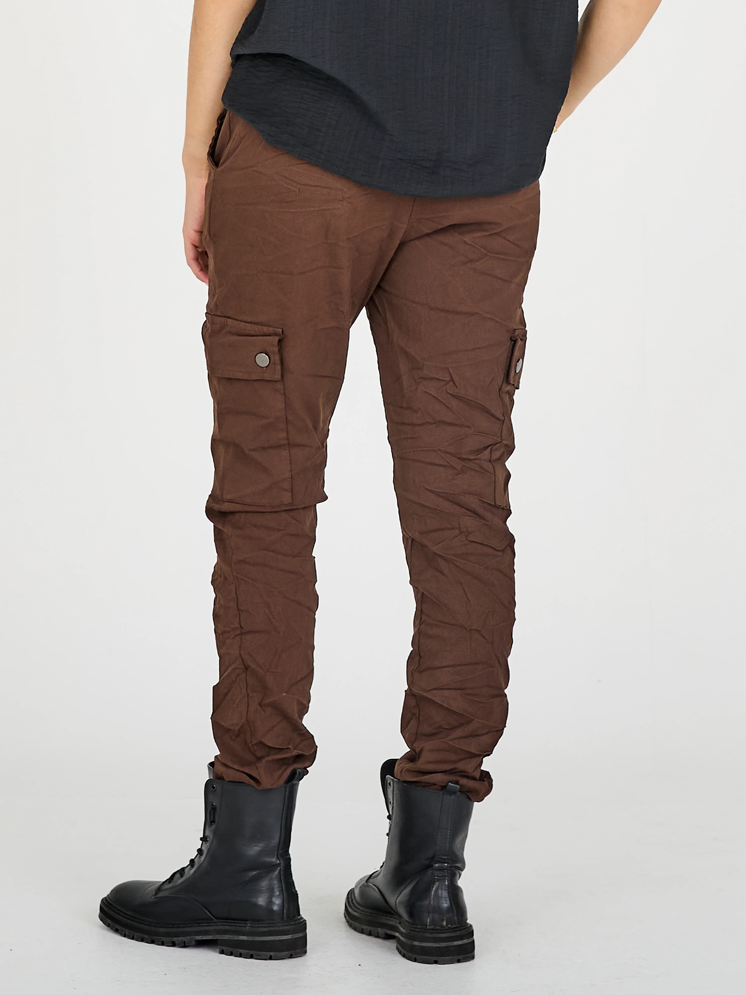 CARMEN cargo trousers - Brown - Image 5