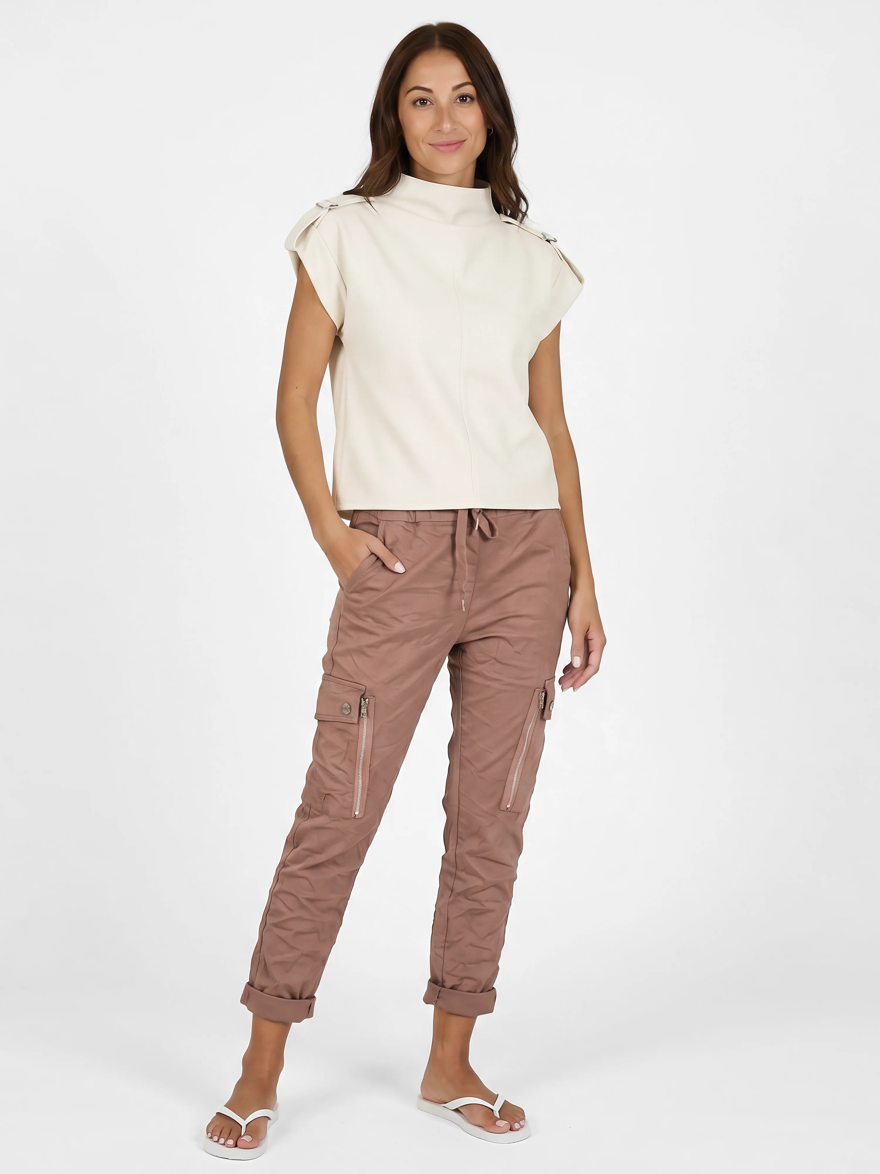 CARMEN cargo trousers - Marsala - Image 4