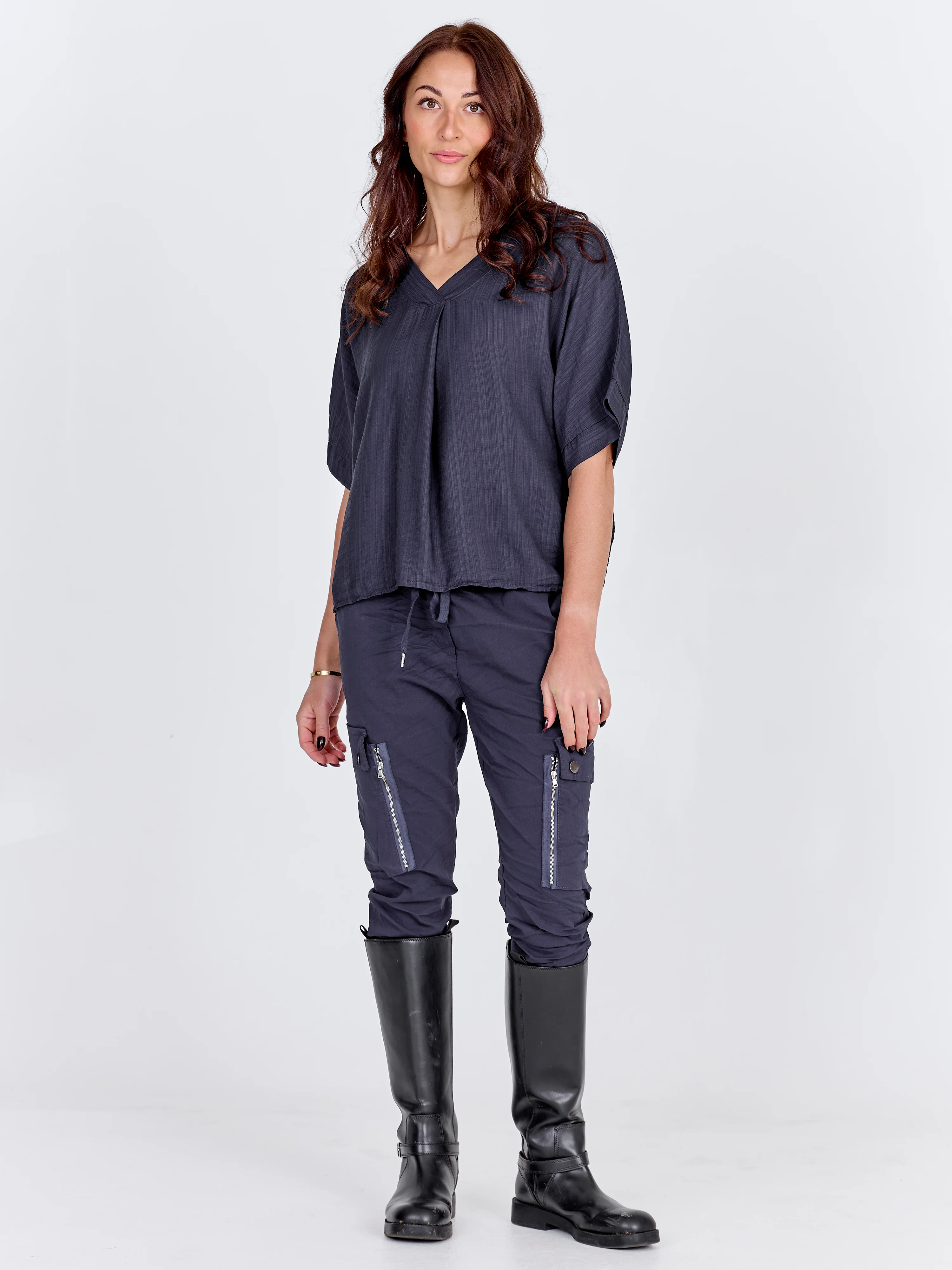 CARMEN cargo trousers - Navy - Image 4