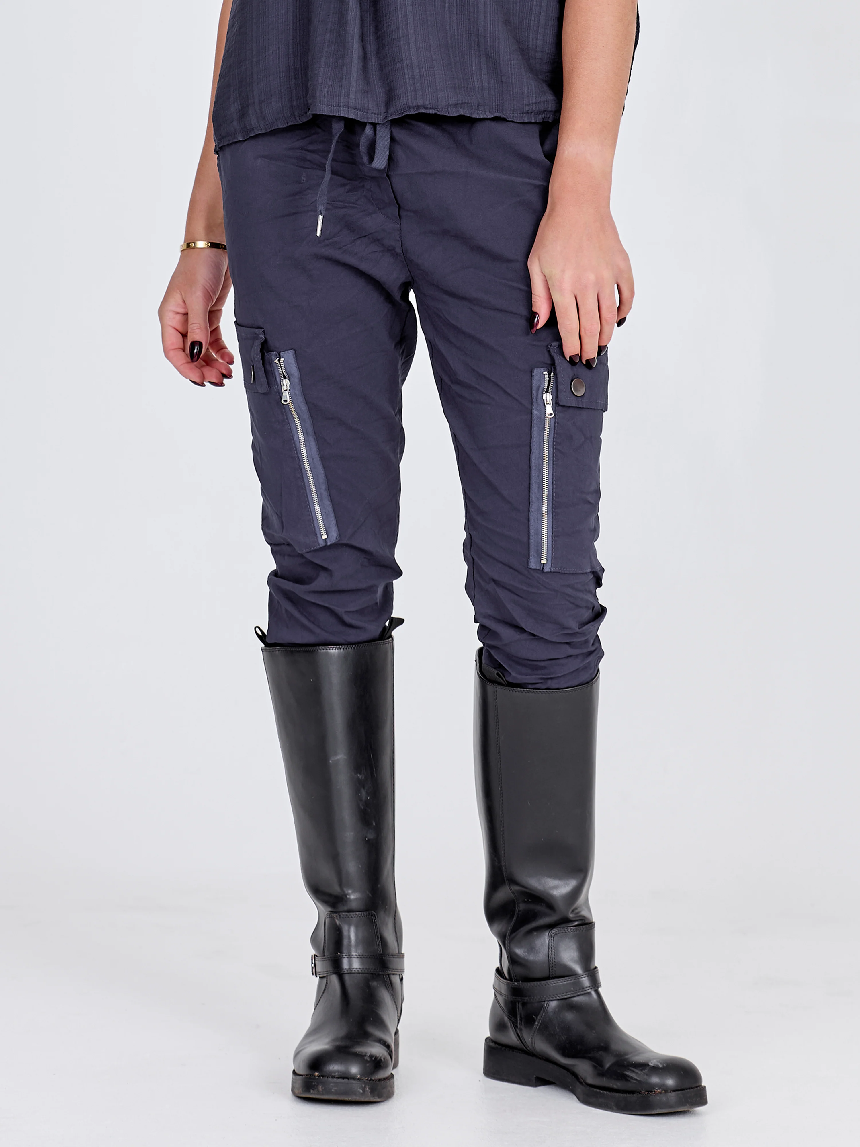 CARMEN cargo trousers - Navy - Image 5