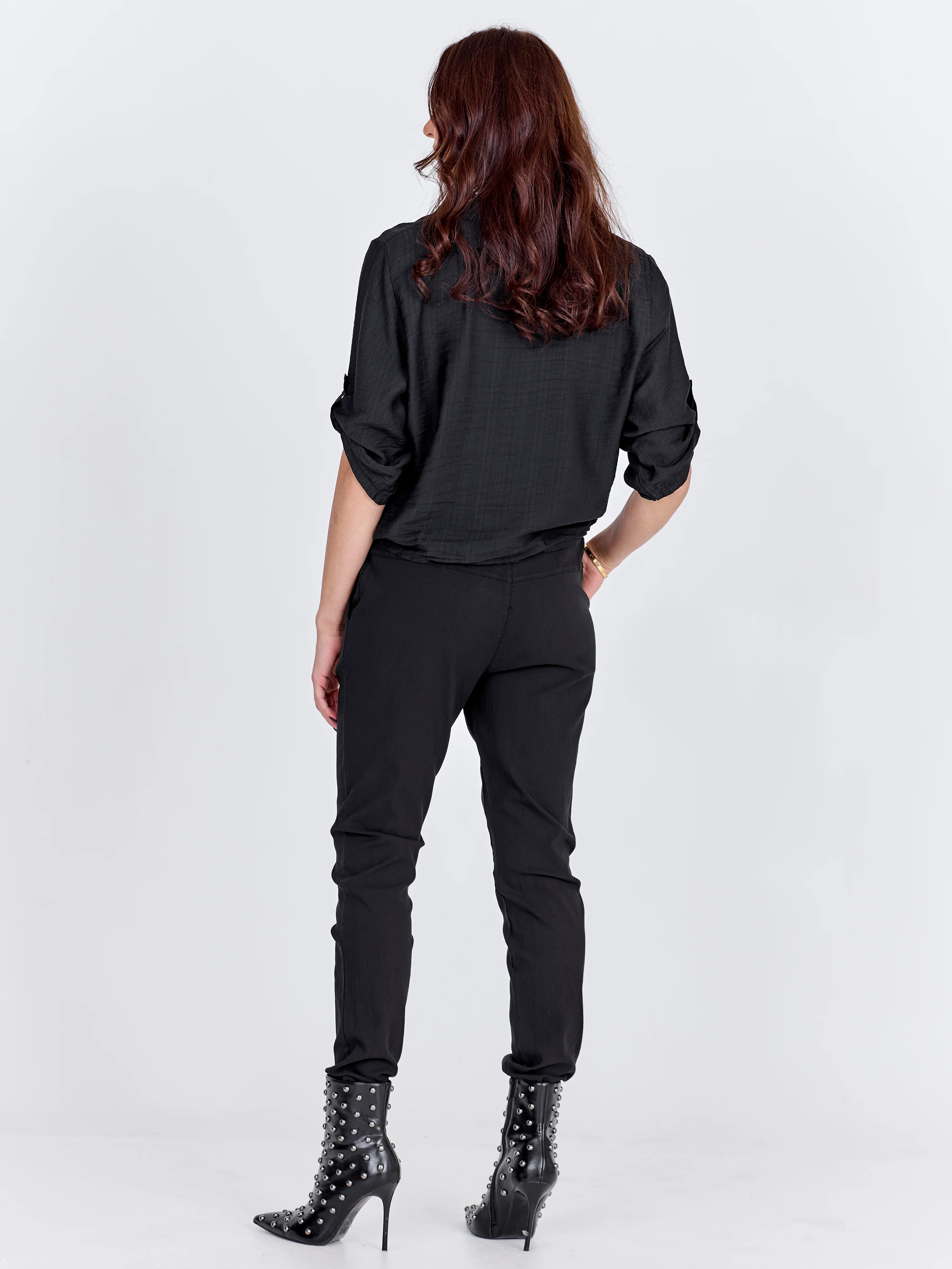 CARMEN plain trousers - Black - Image 5