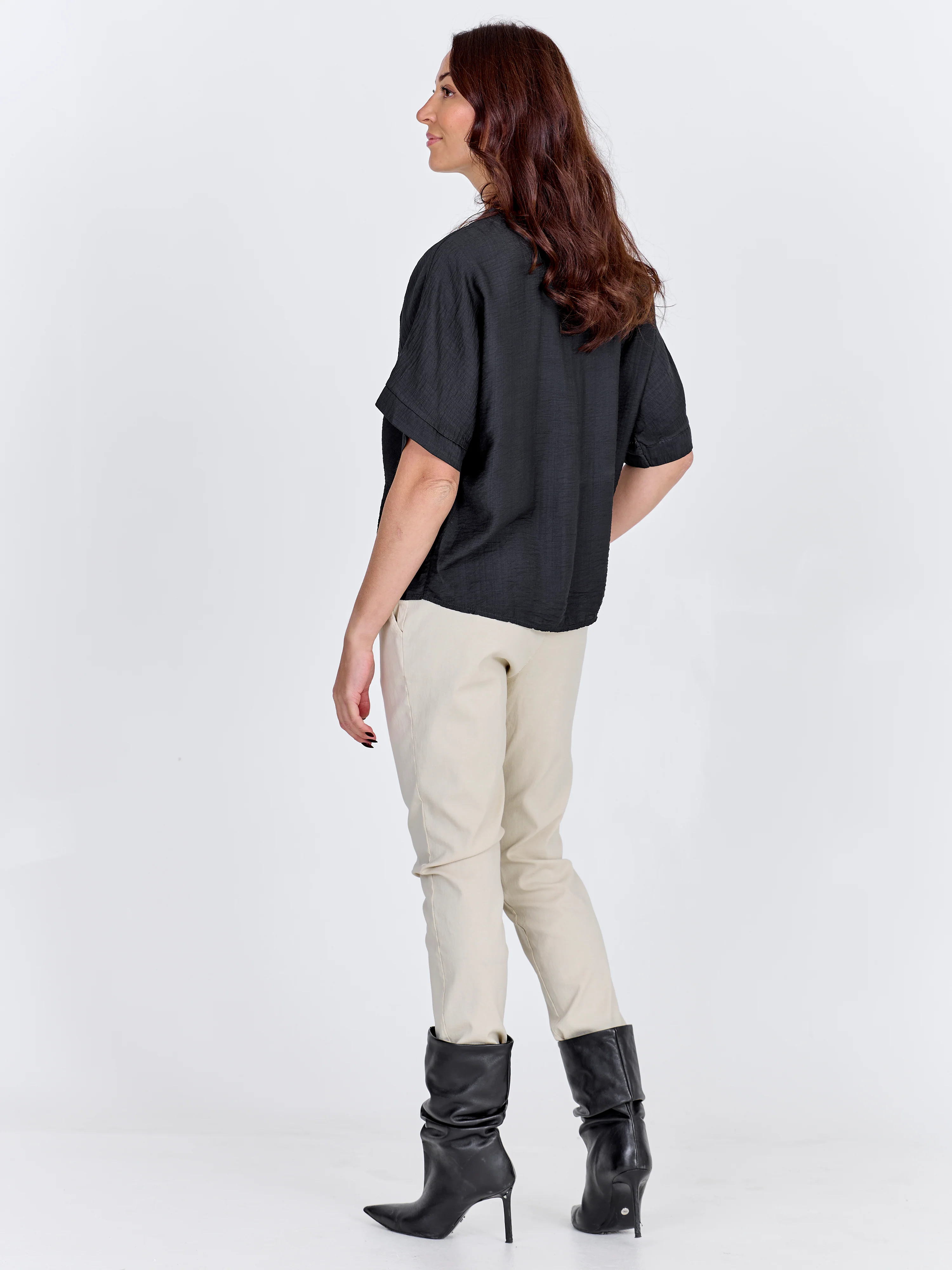 CARMEN plain trousers - Bone - Image 6