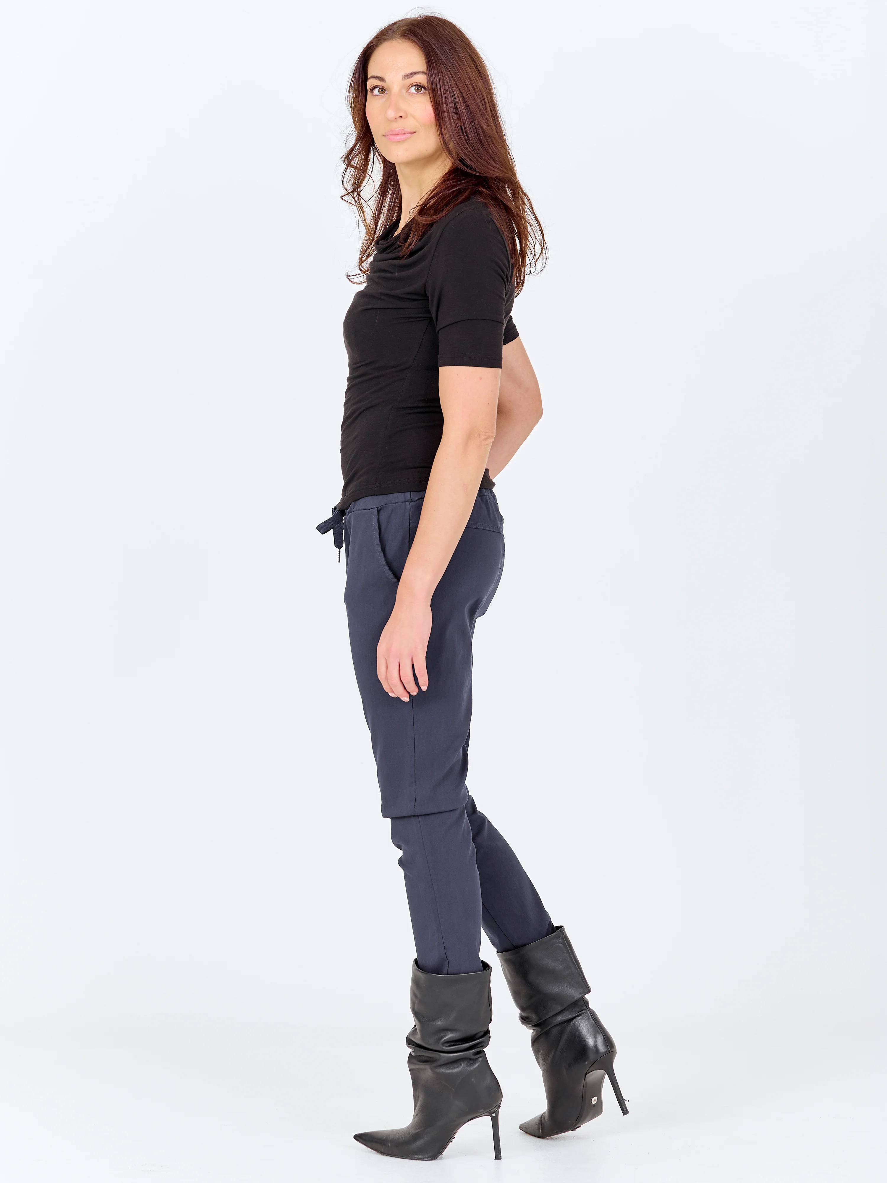 CARMEN plain trousers - Navy - Image 3