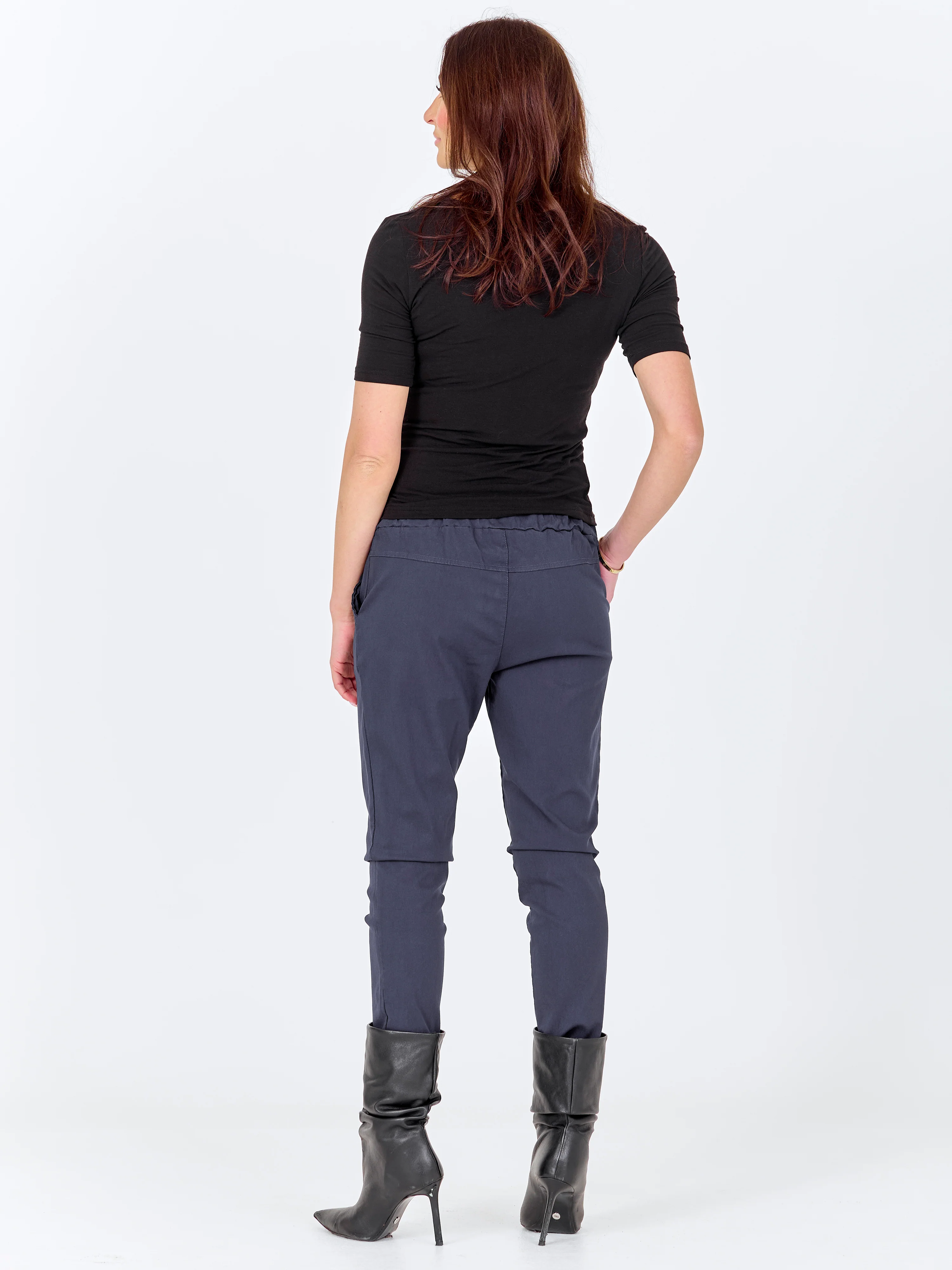 CARMEN plain trousers - Navy - Image 4