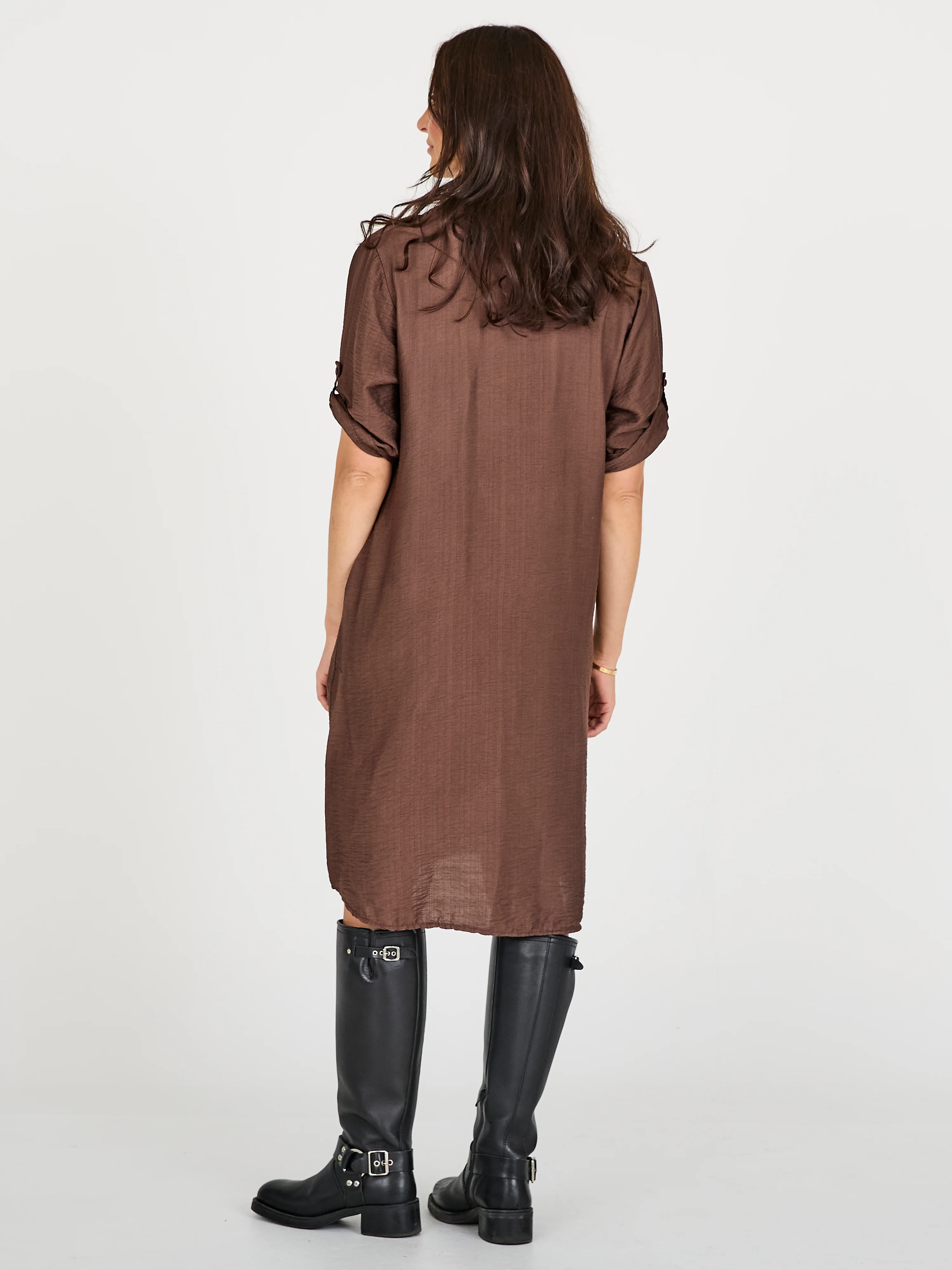 CAITLIN Tunic dress - Brown - Image 3