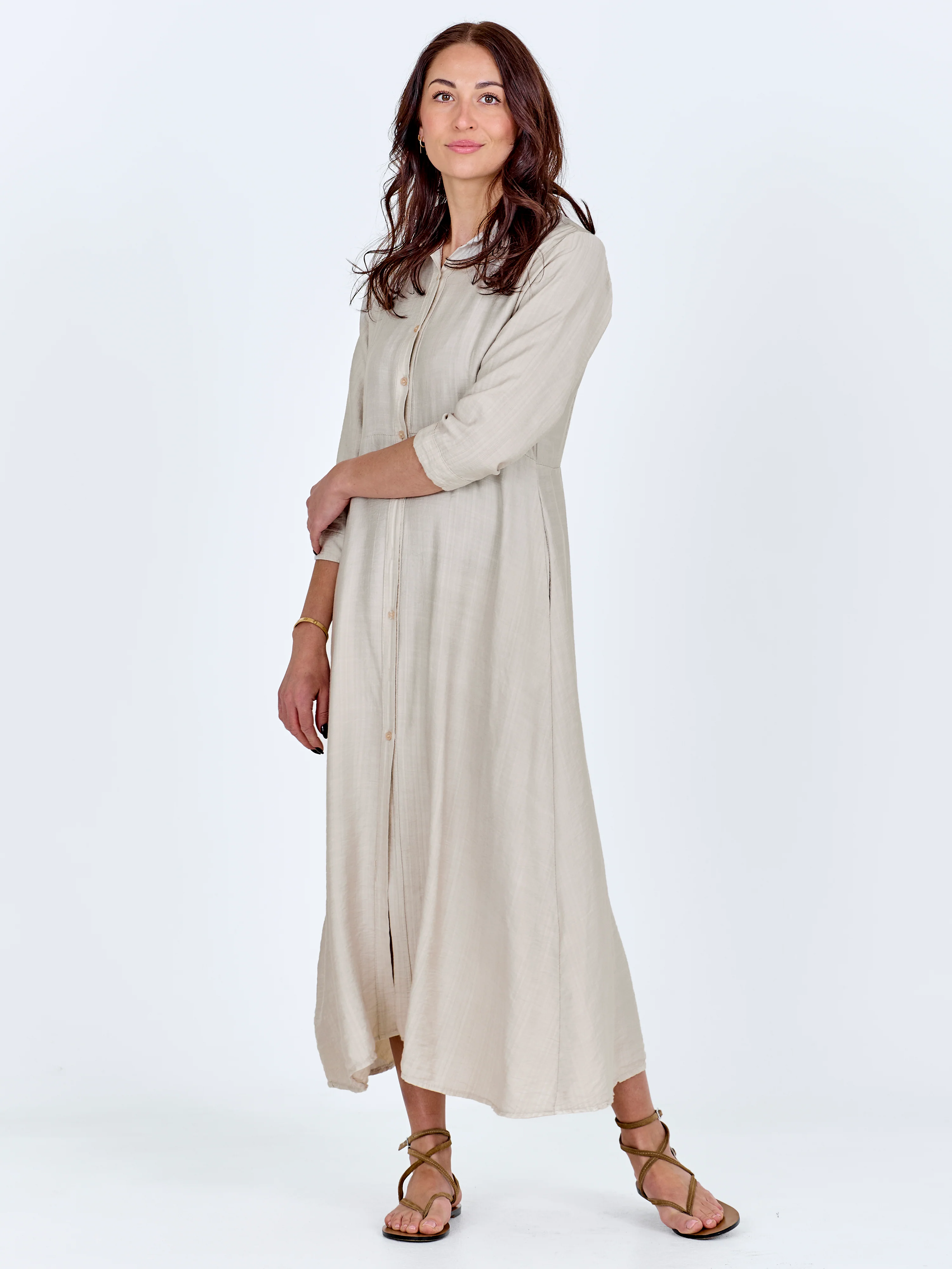 CAITLIN Long Dress - Bone - Image 2