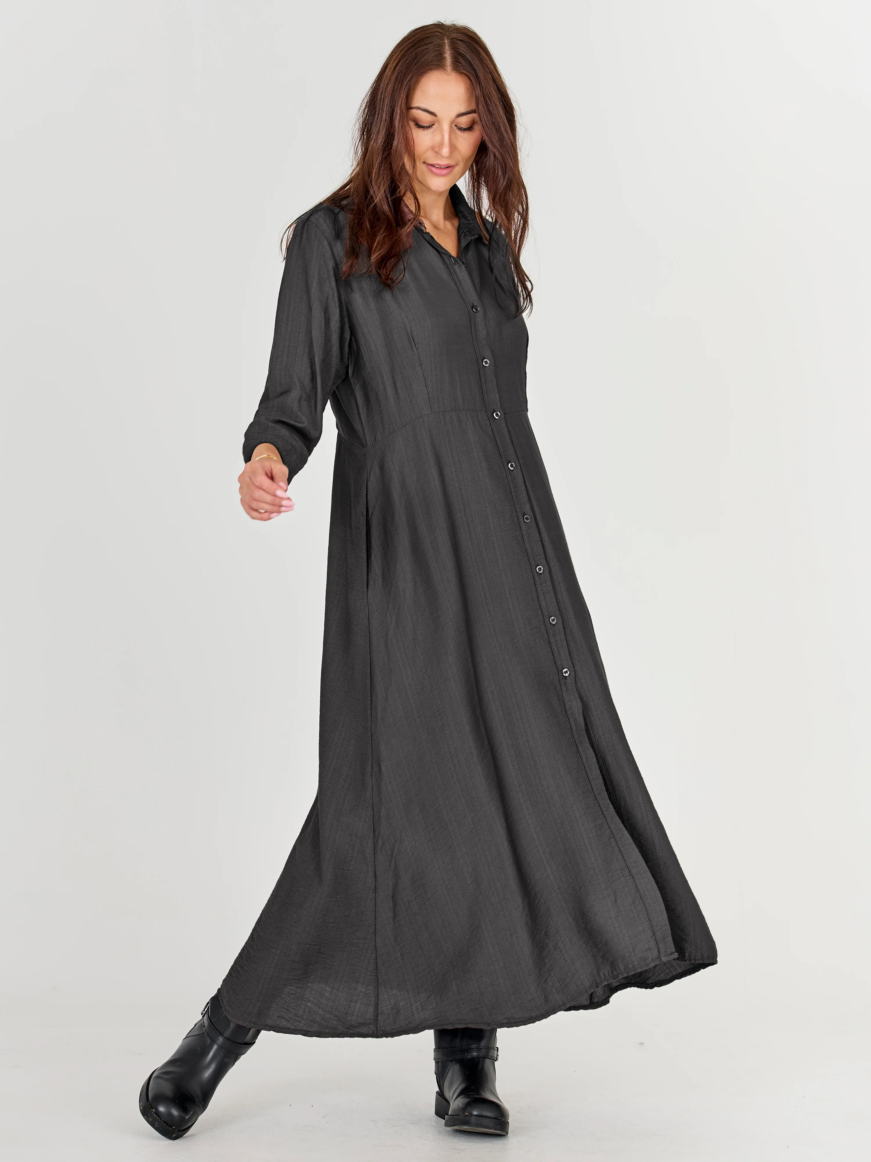CAITLIN Long Dress - Grey - Image 2