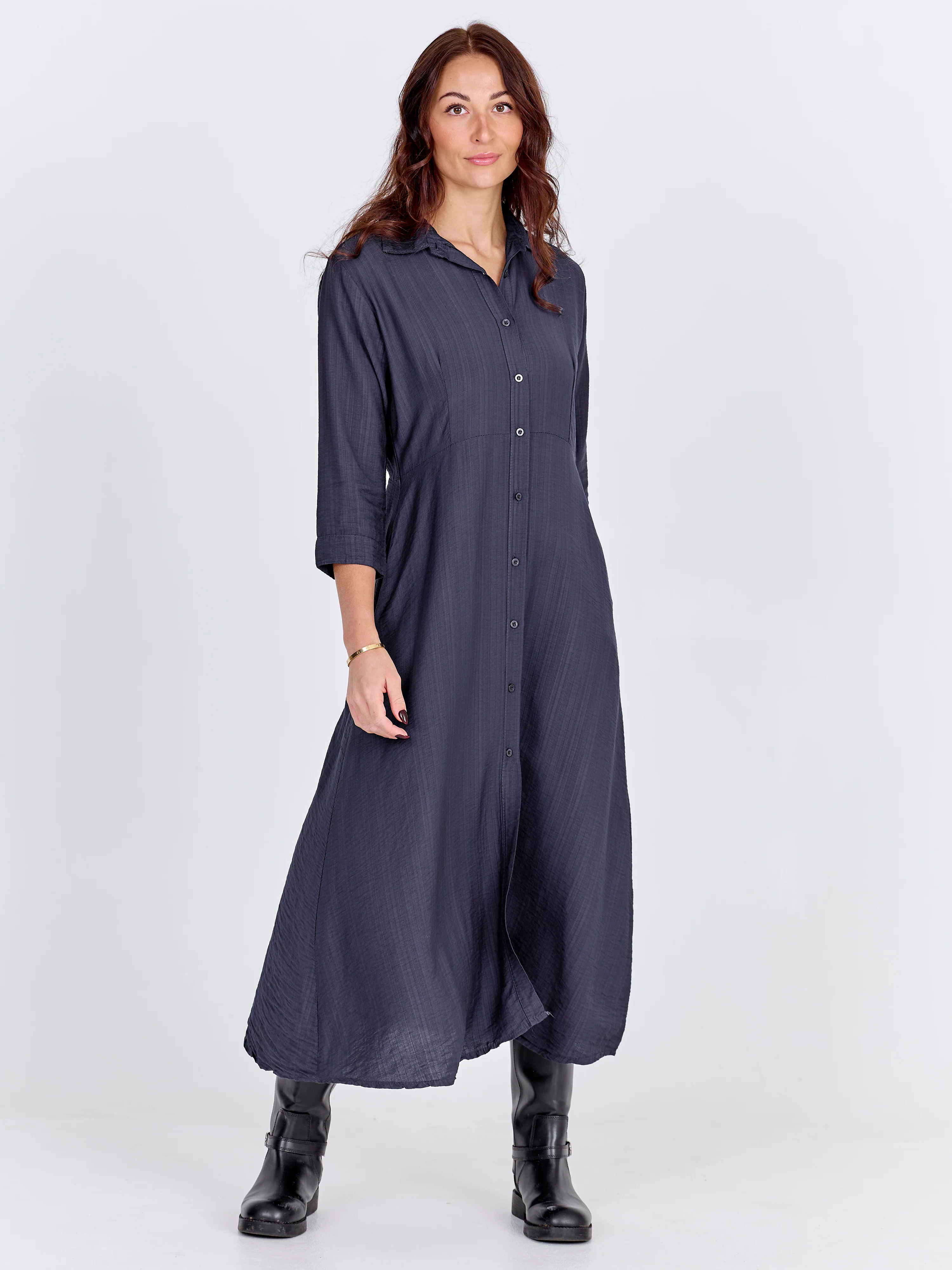 CAITLIN Long Dress - Navy - Image 2