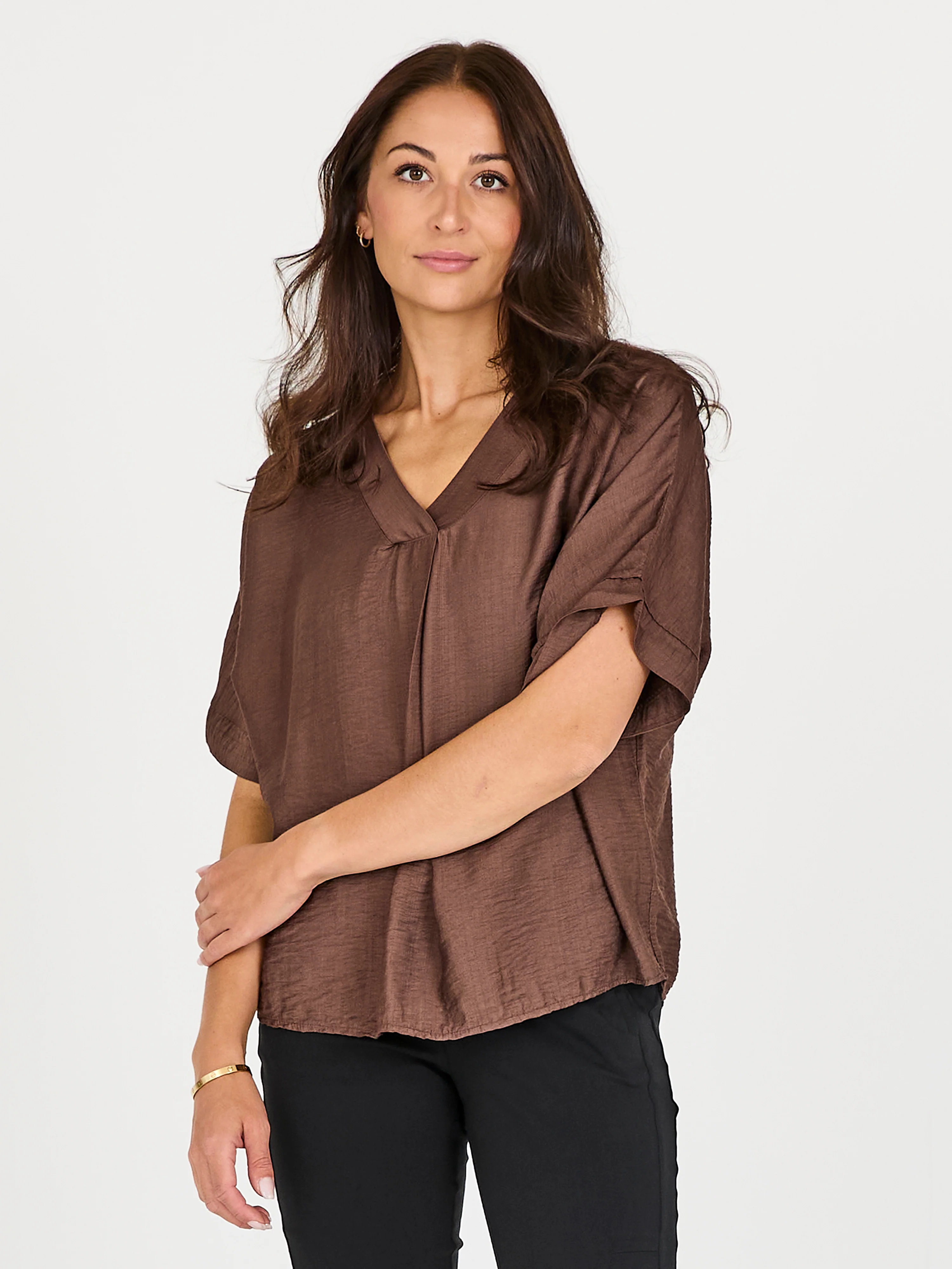 CINDA blouse - Brown - Image 2