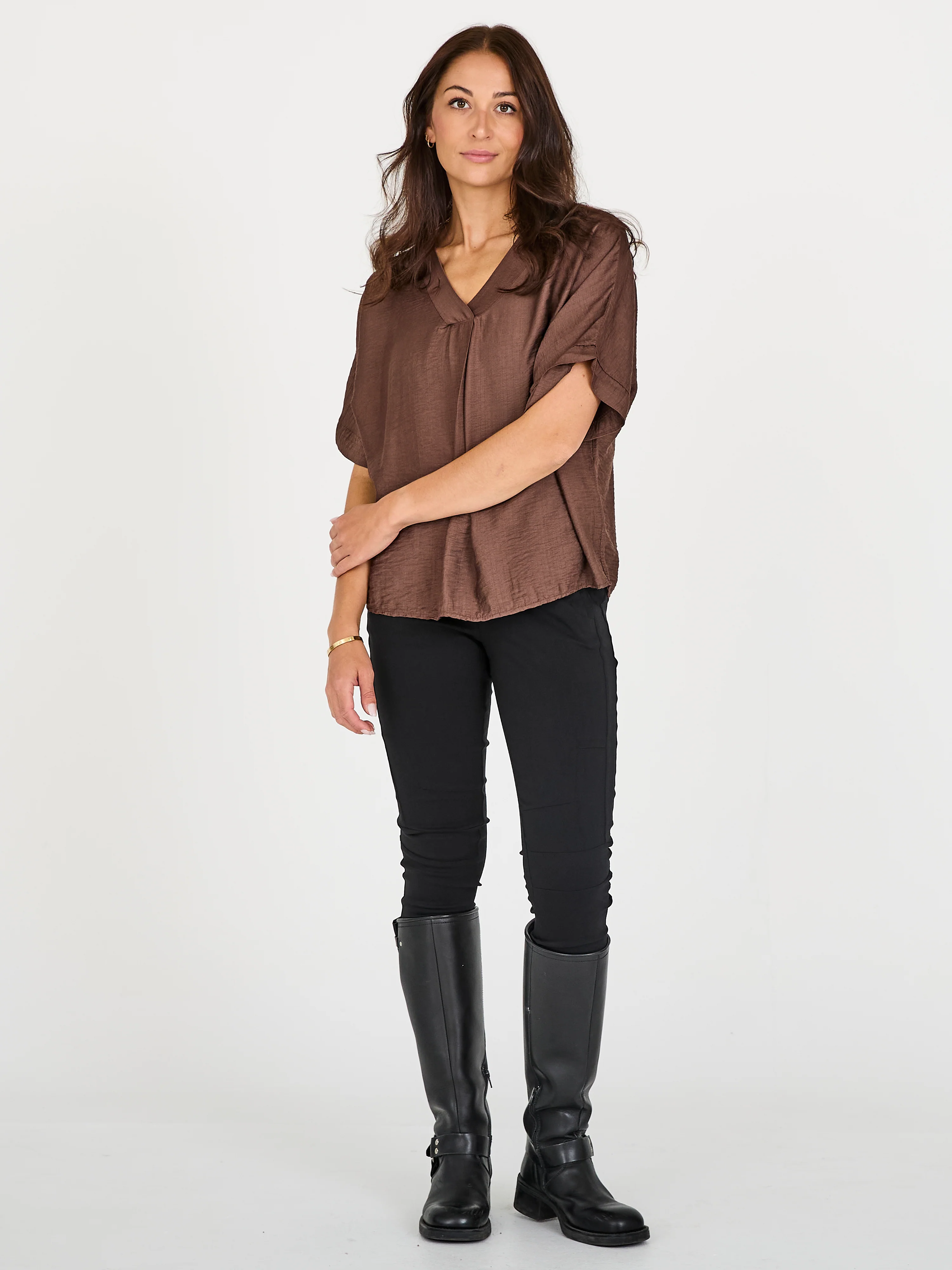 CINDA blouse - Brown - Image 3