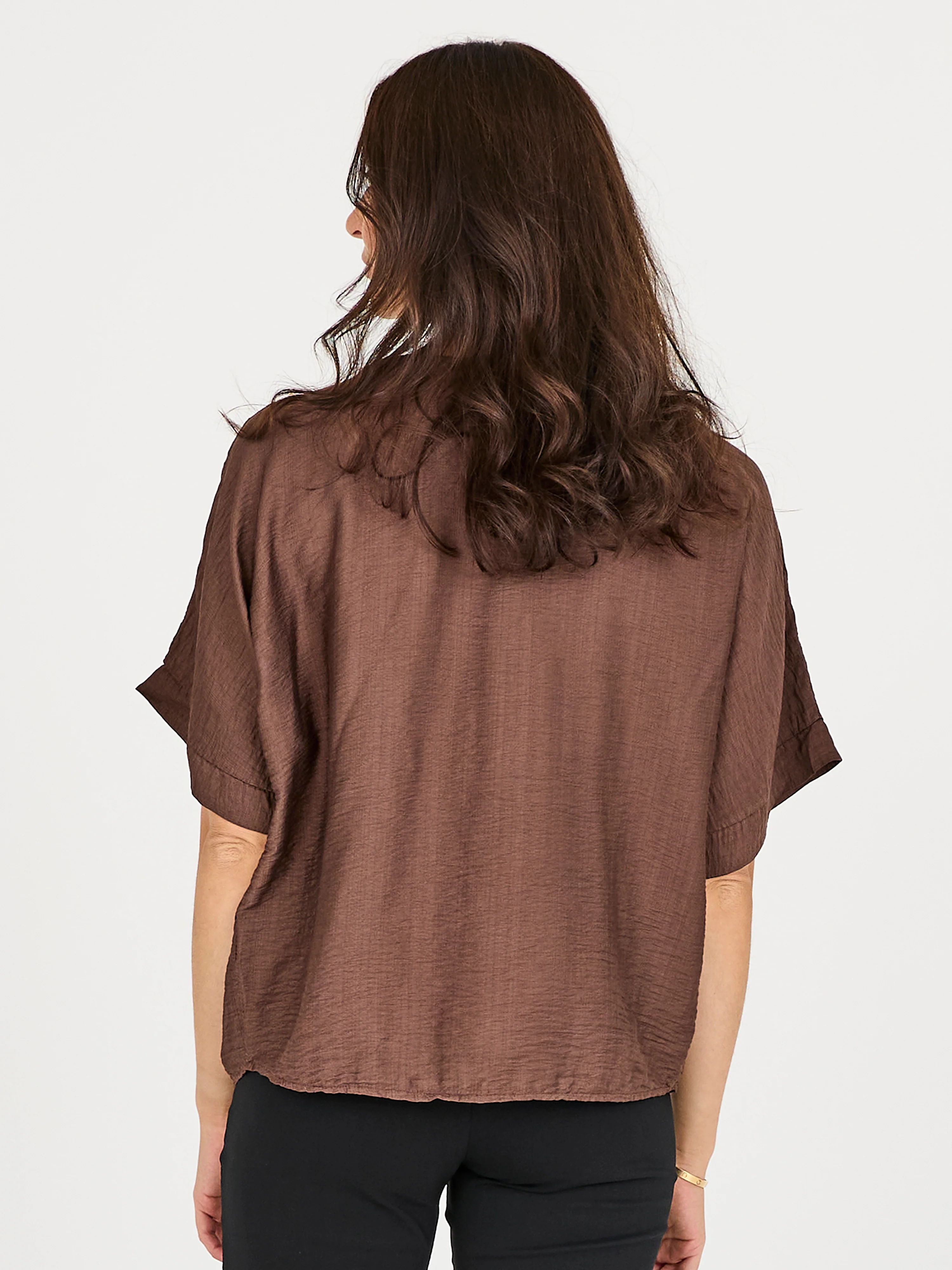 CINDA blouse - Brown - Image 5