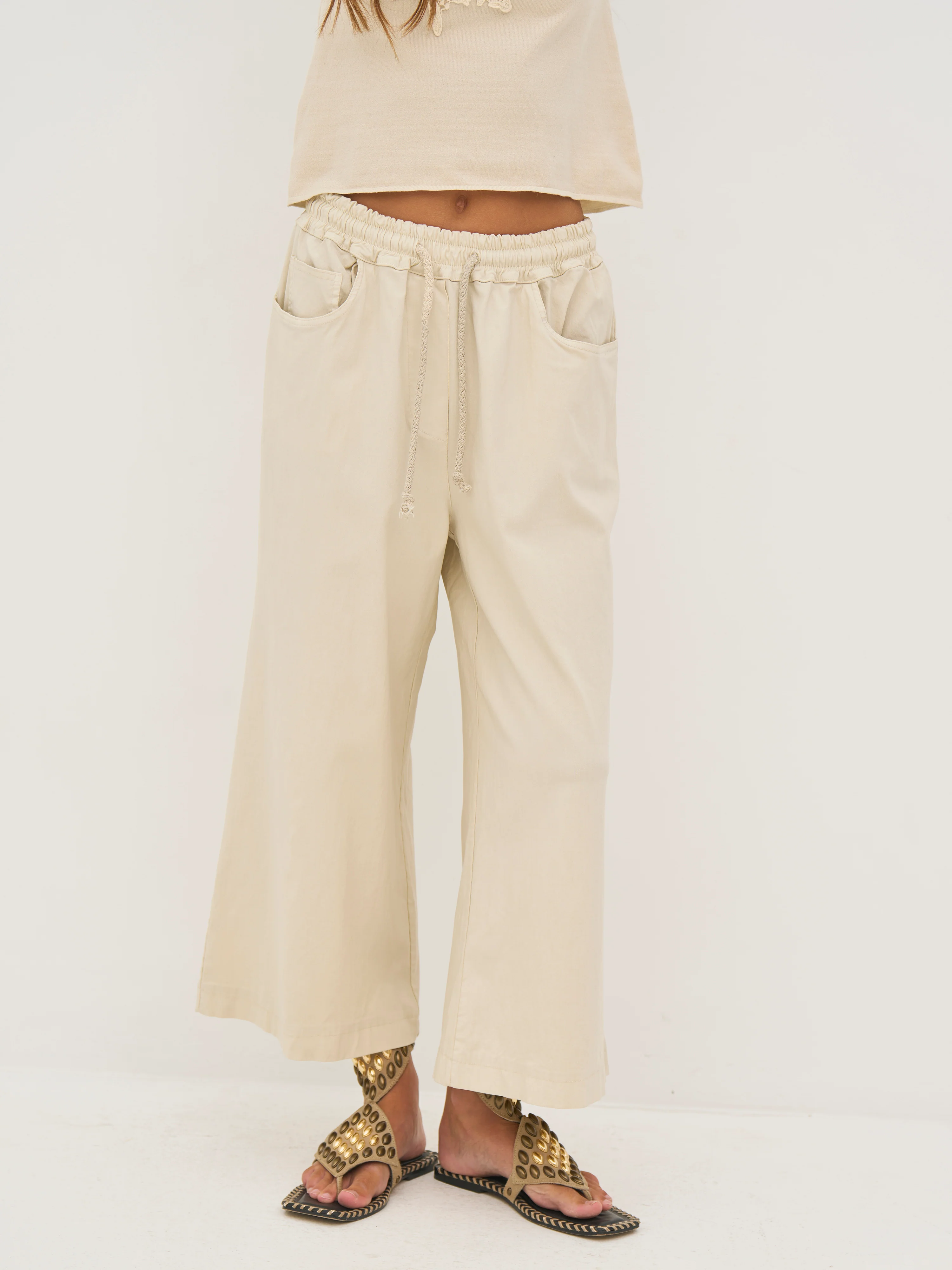 Ziga Culotte Trousers - Bone - Image 4