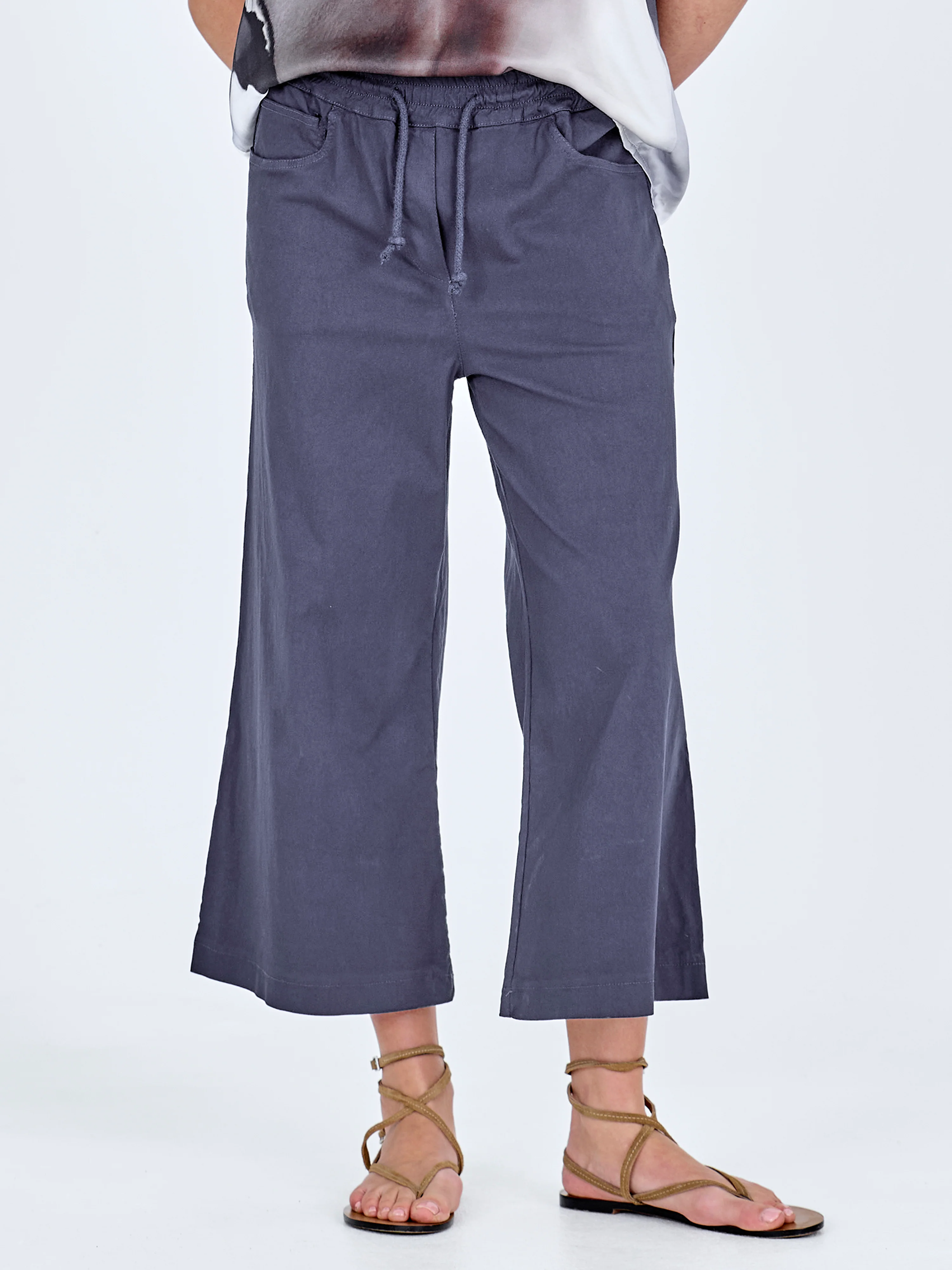 Ziga Culotte Trousers - Navy - Image 3