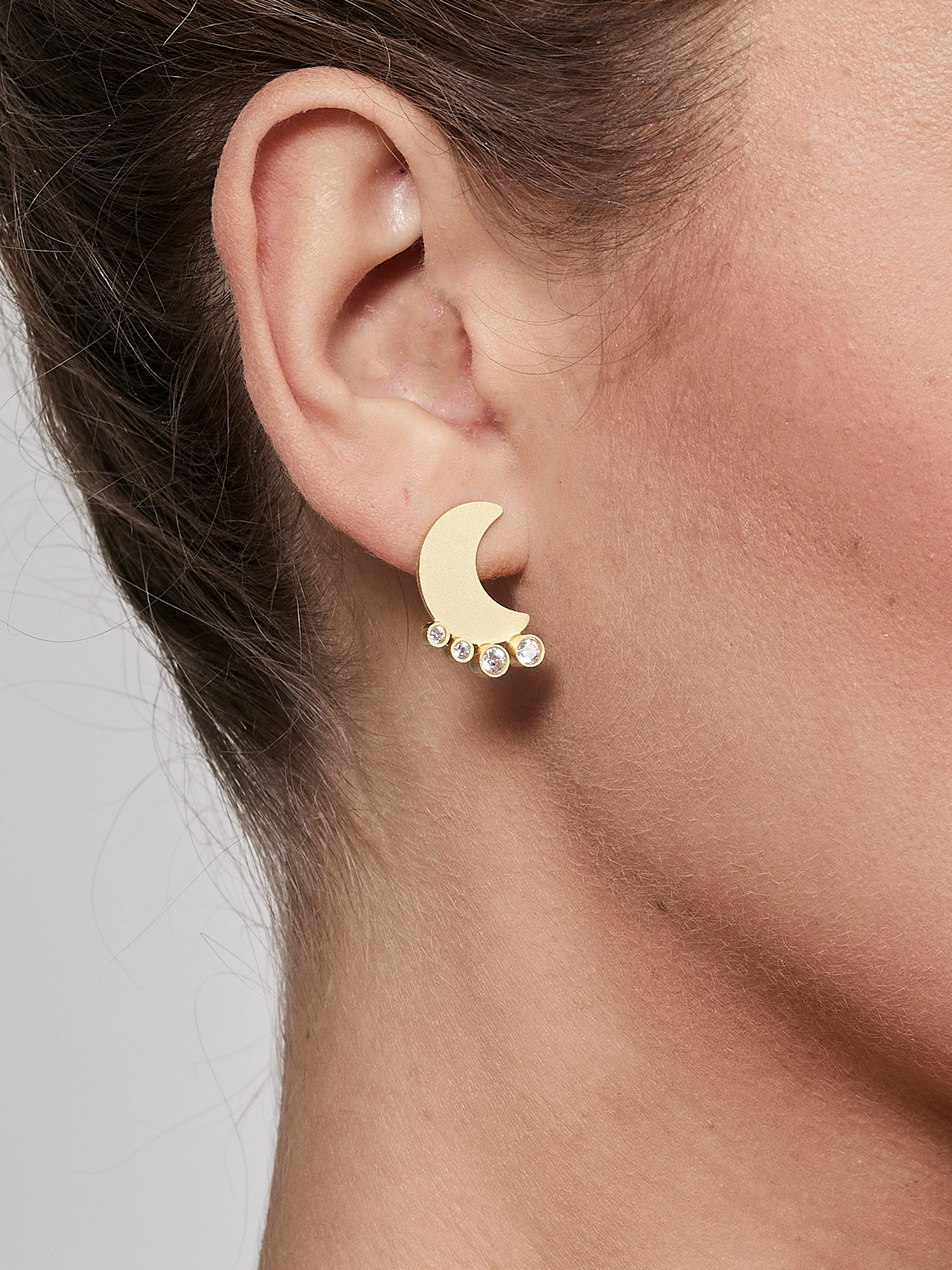 Moons No. 5 Earring 1 pc. - Gold - Image 2
