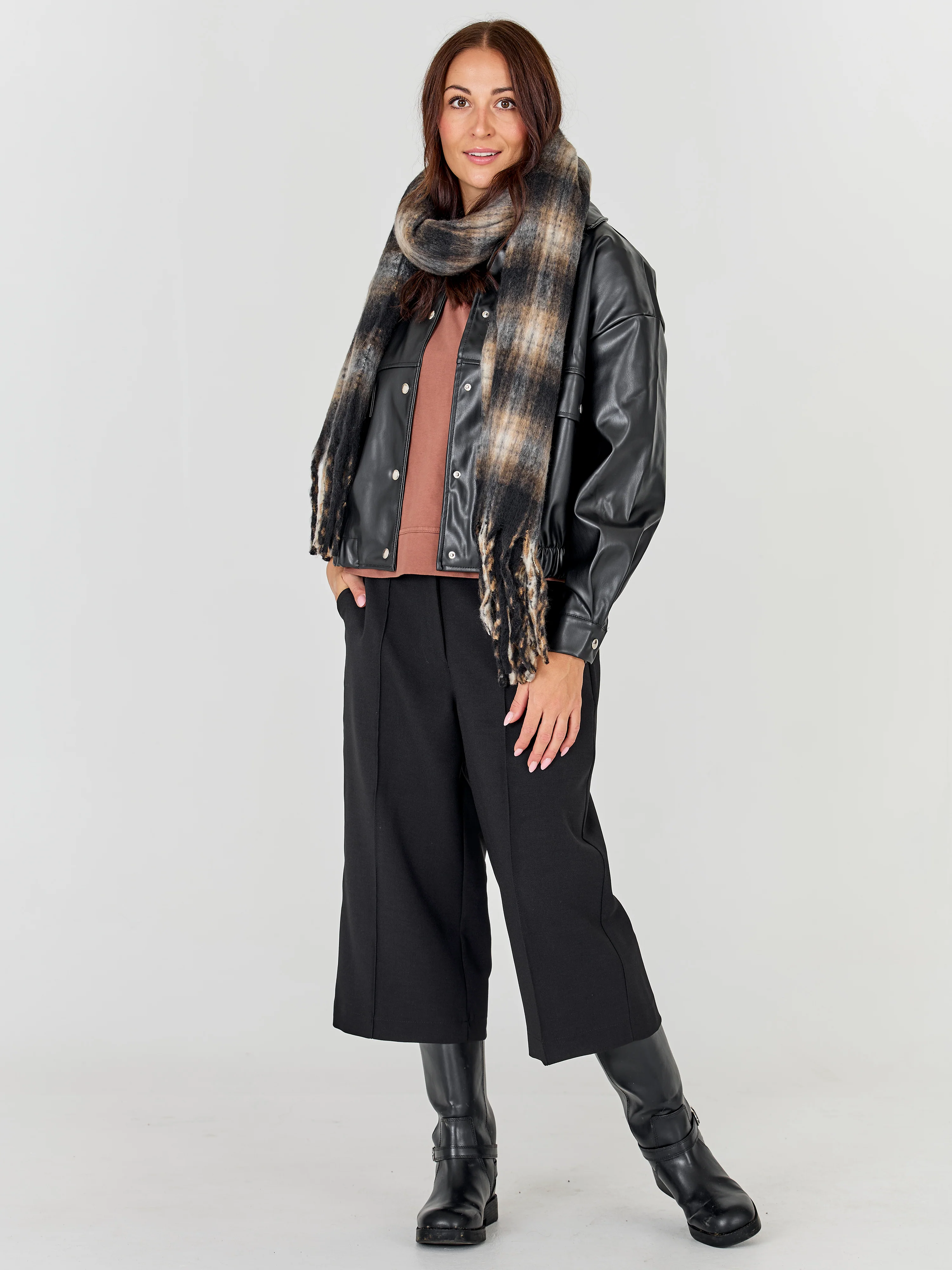 Aya scarf - Black mix - Image 3