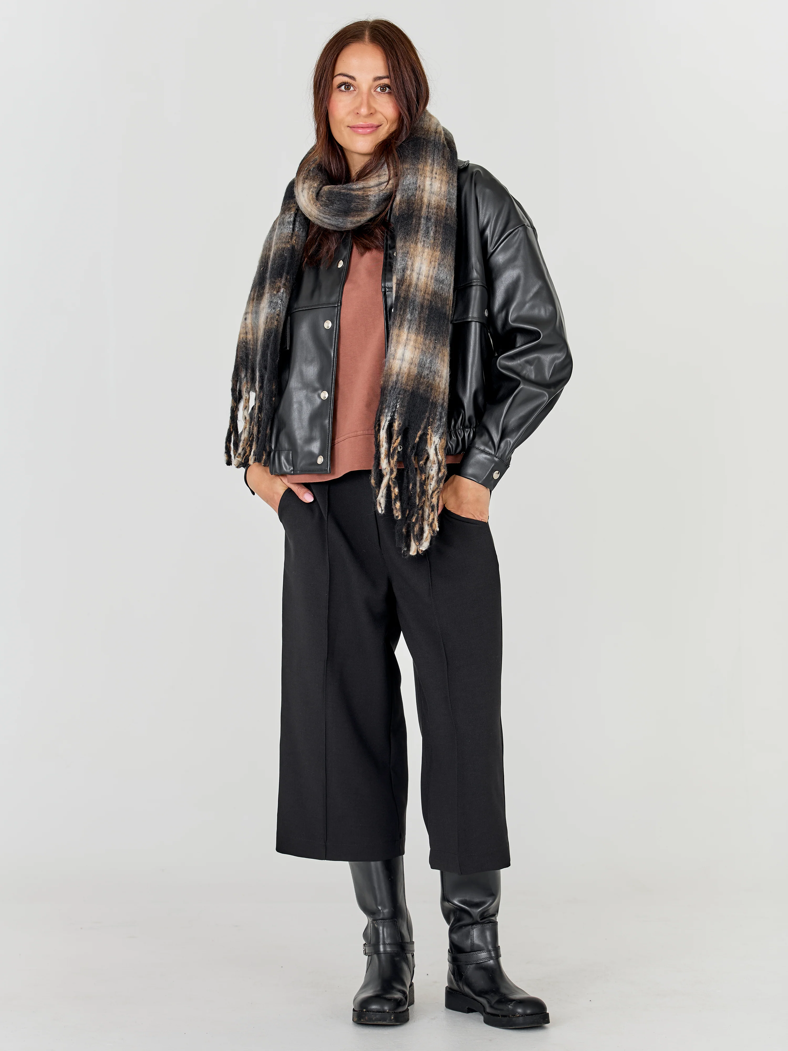 Aya scarf - Black mix - Image 4
