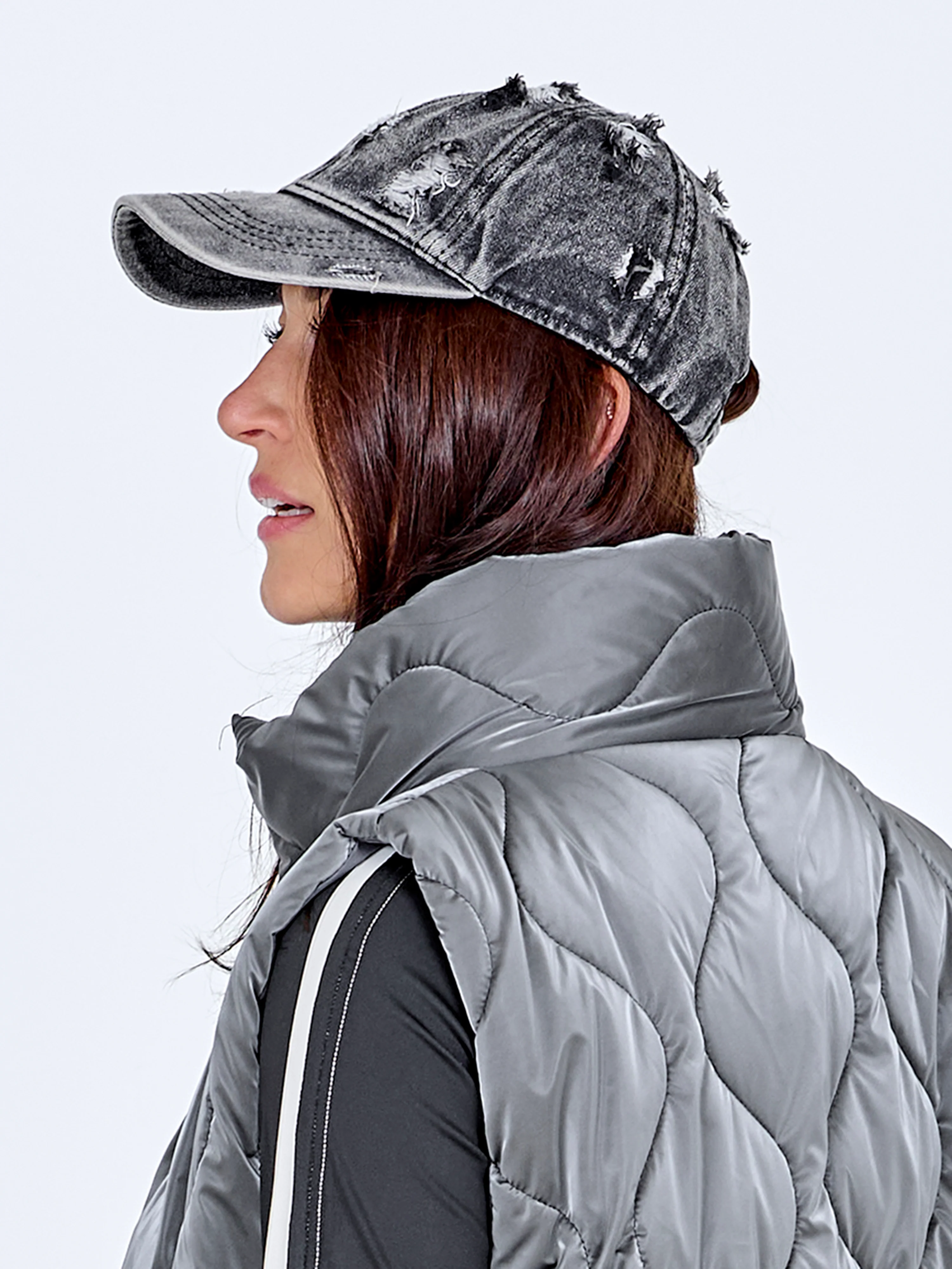 Akia denim Cap - Black Denim - Image 3