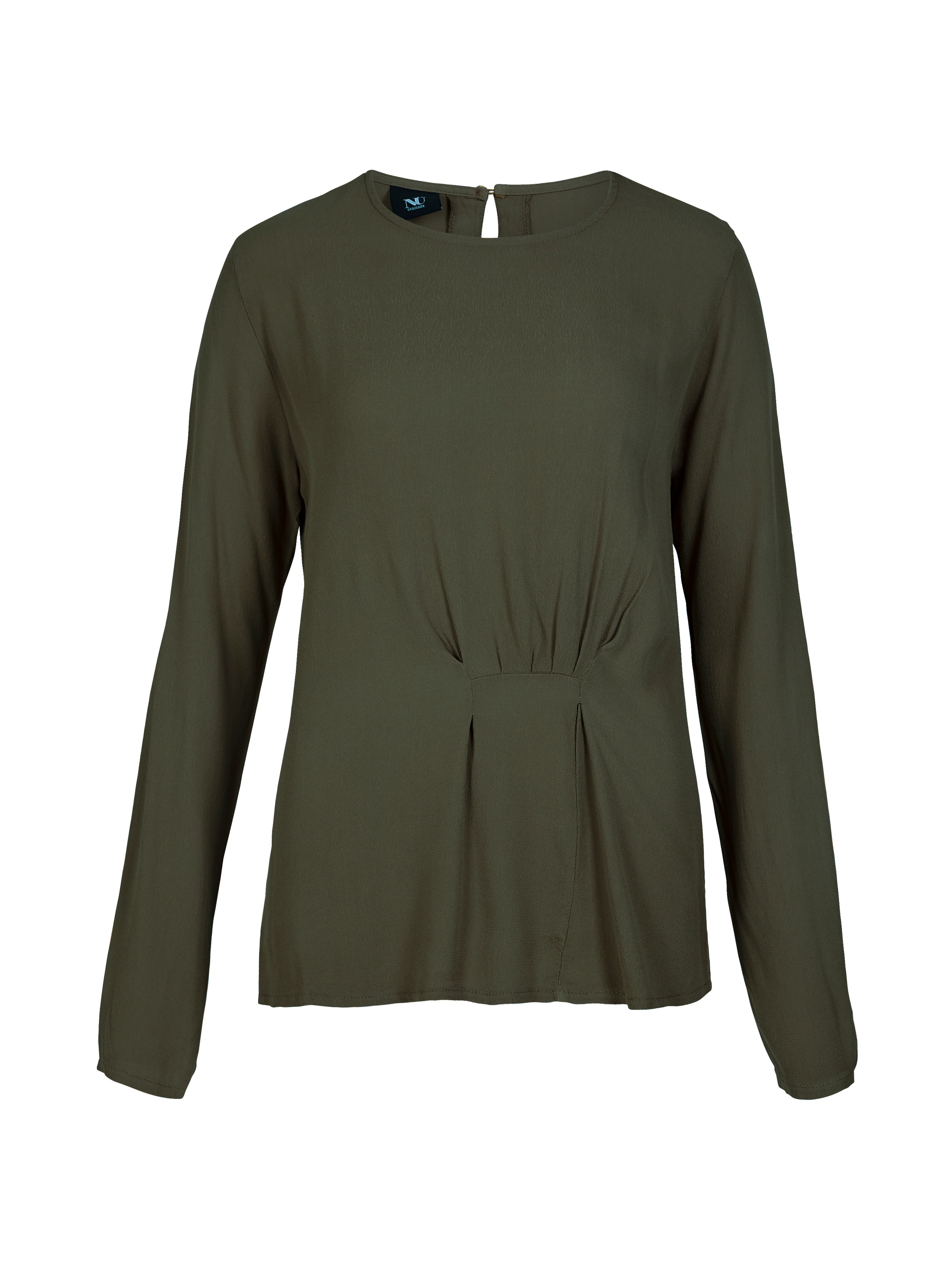 ANNI drape blouse - Dark Green