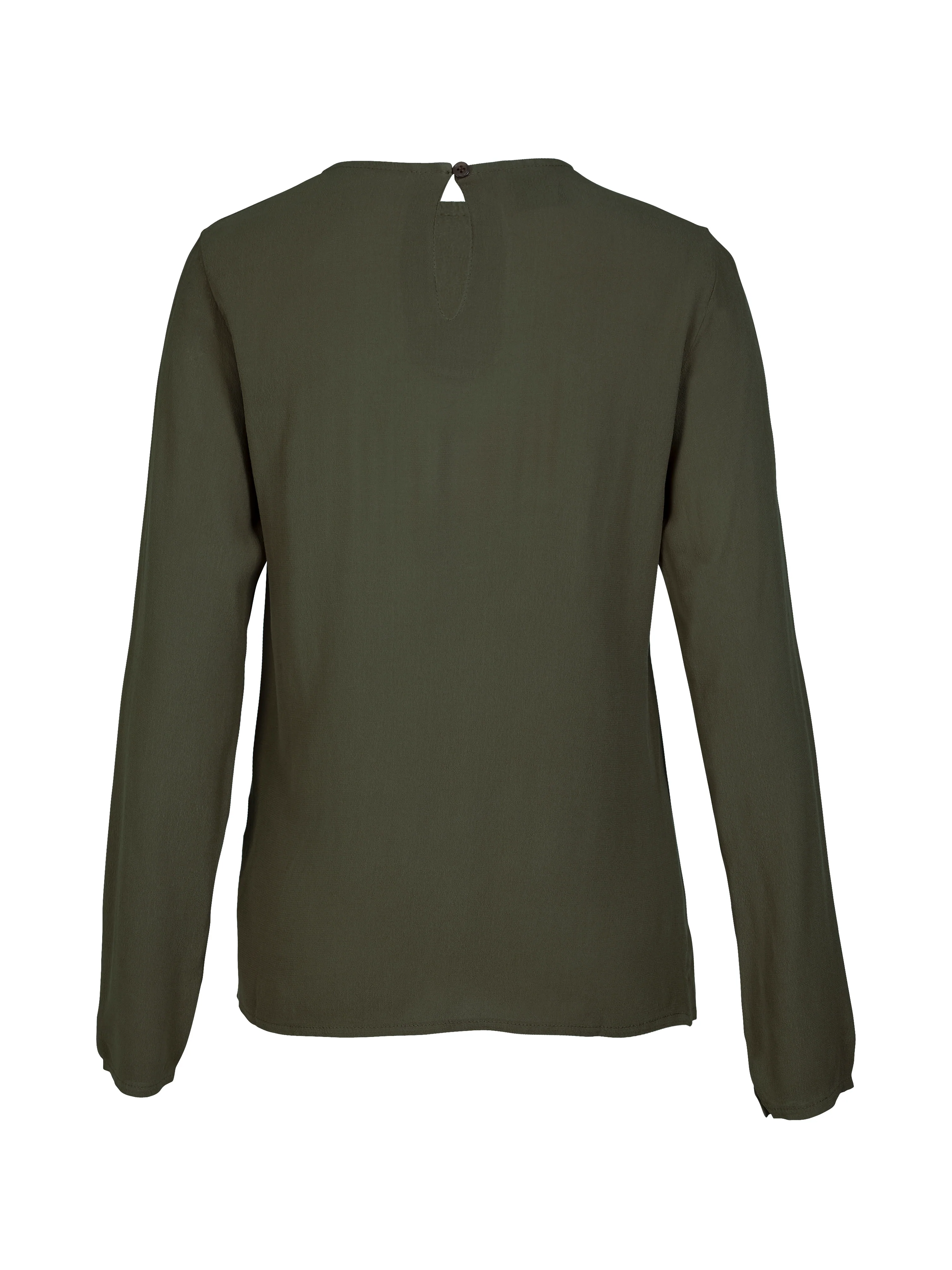ANNI drape blouse - Dark Green - Image 3