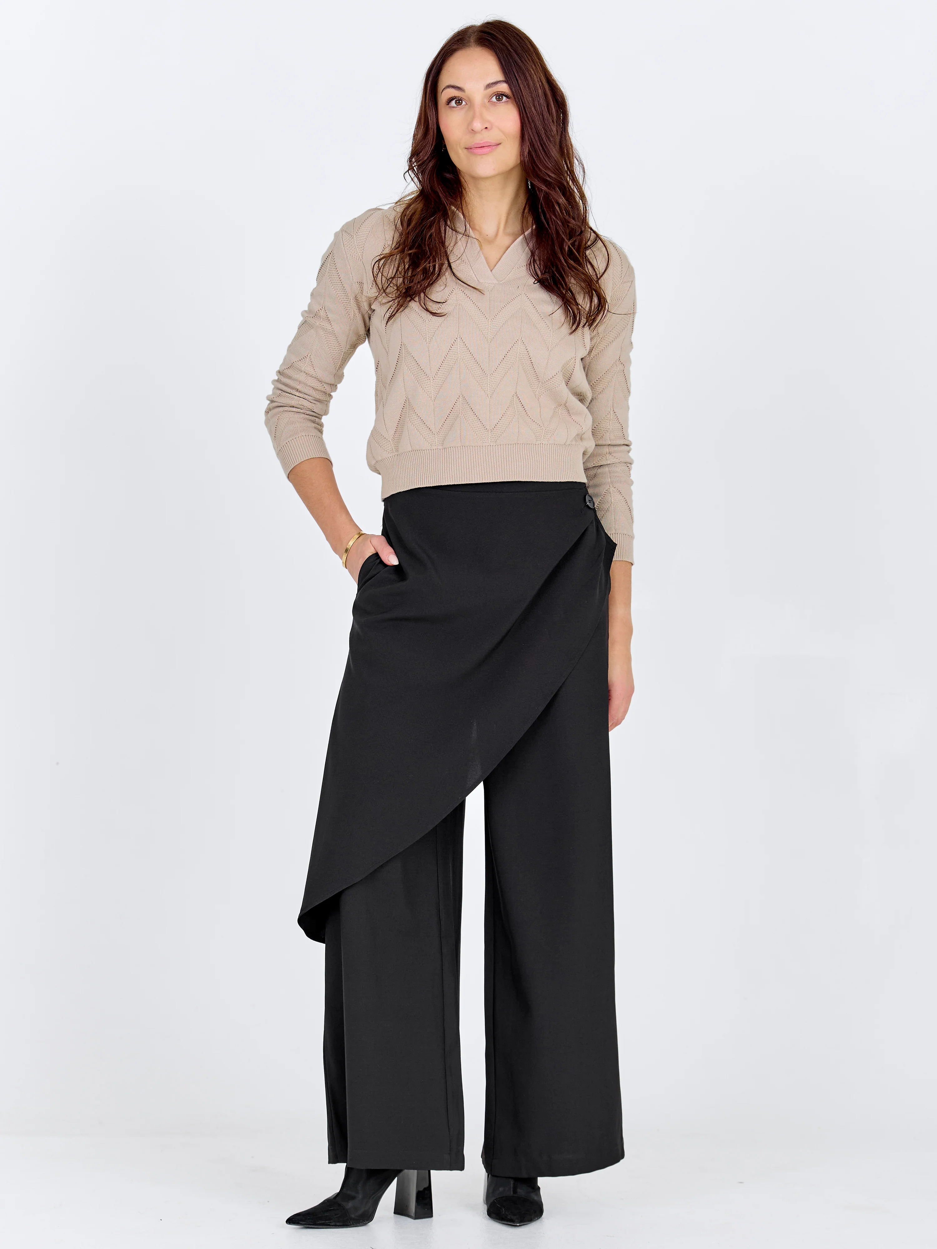 CAROLINE v-neck knit - Seasand - Image 3