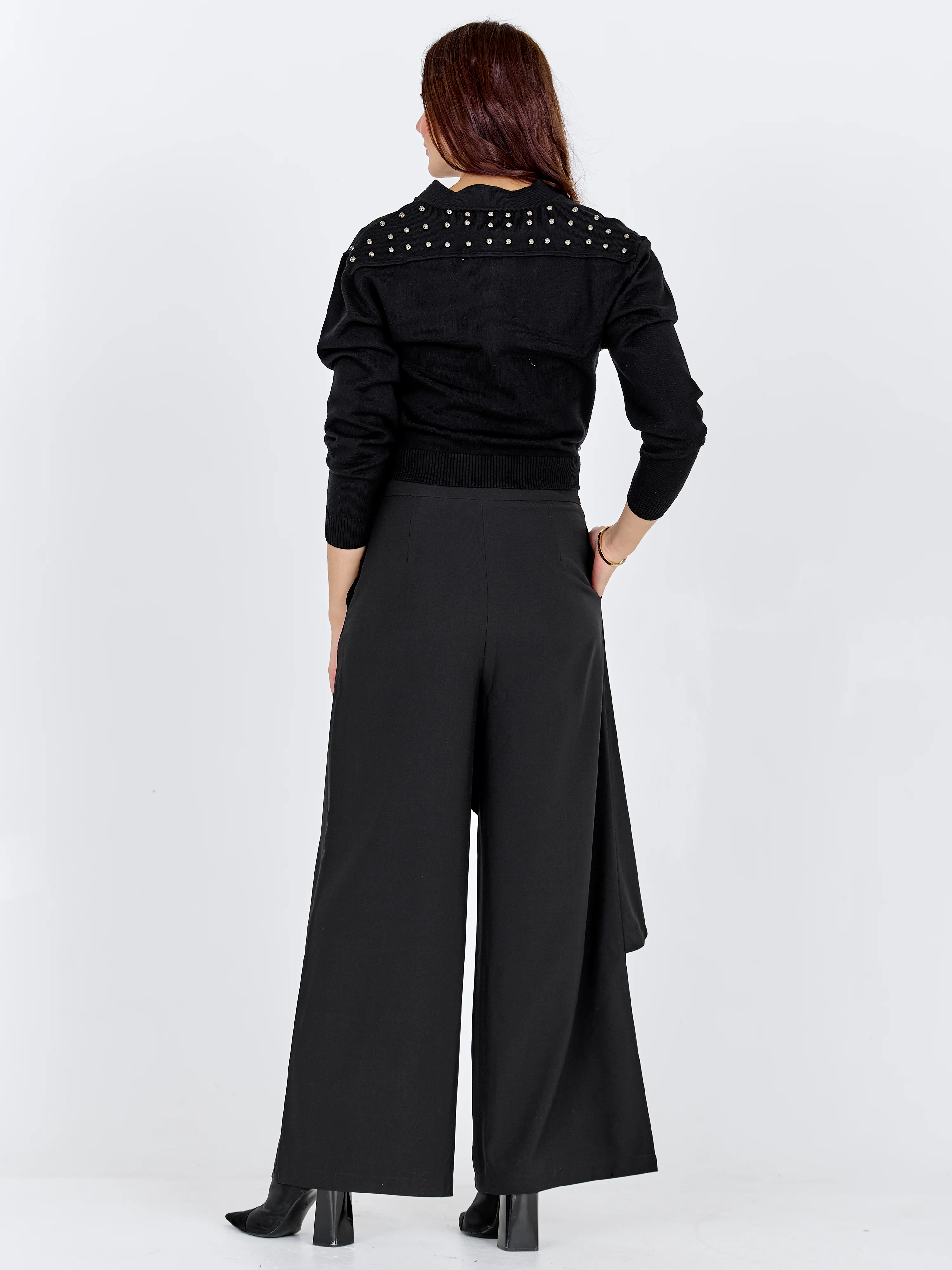 CHARLIE Cardigan knit - Black mix - Image 4