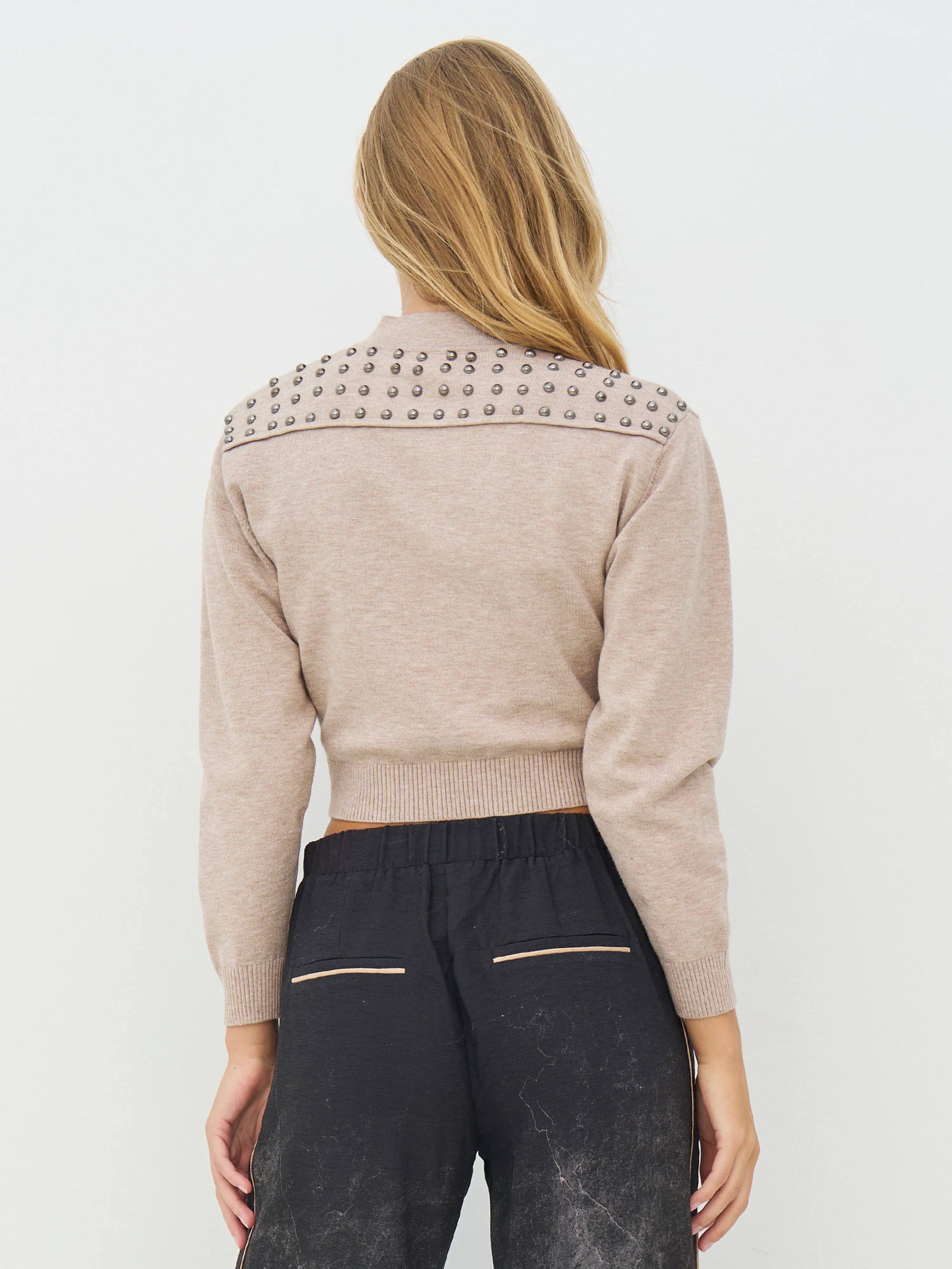 CHARLIE Cardigan knit - Seasand mix - Image 7