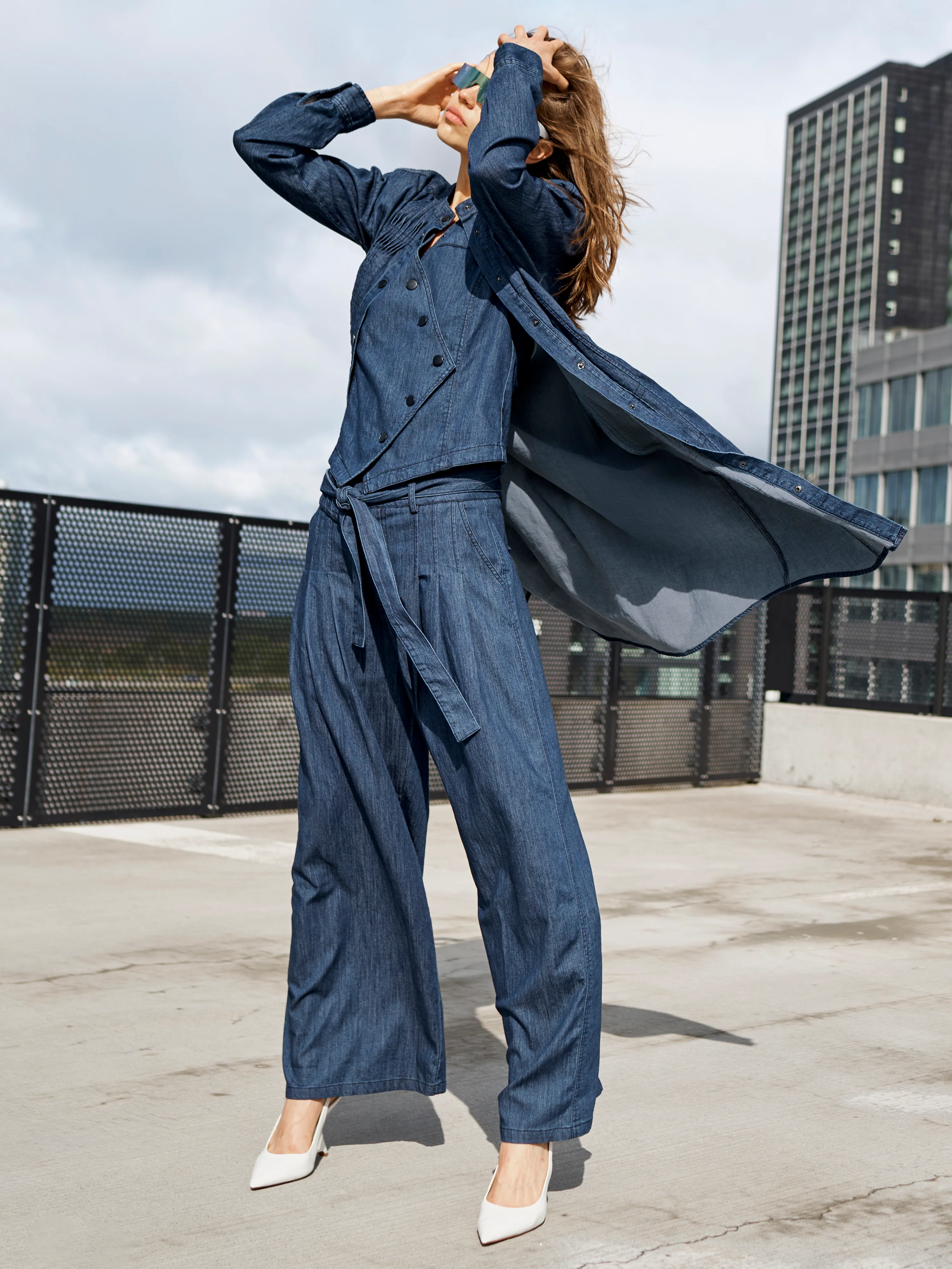 CARLENE Trousers - Denim blue - Image 5