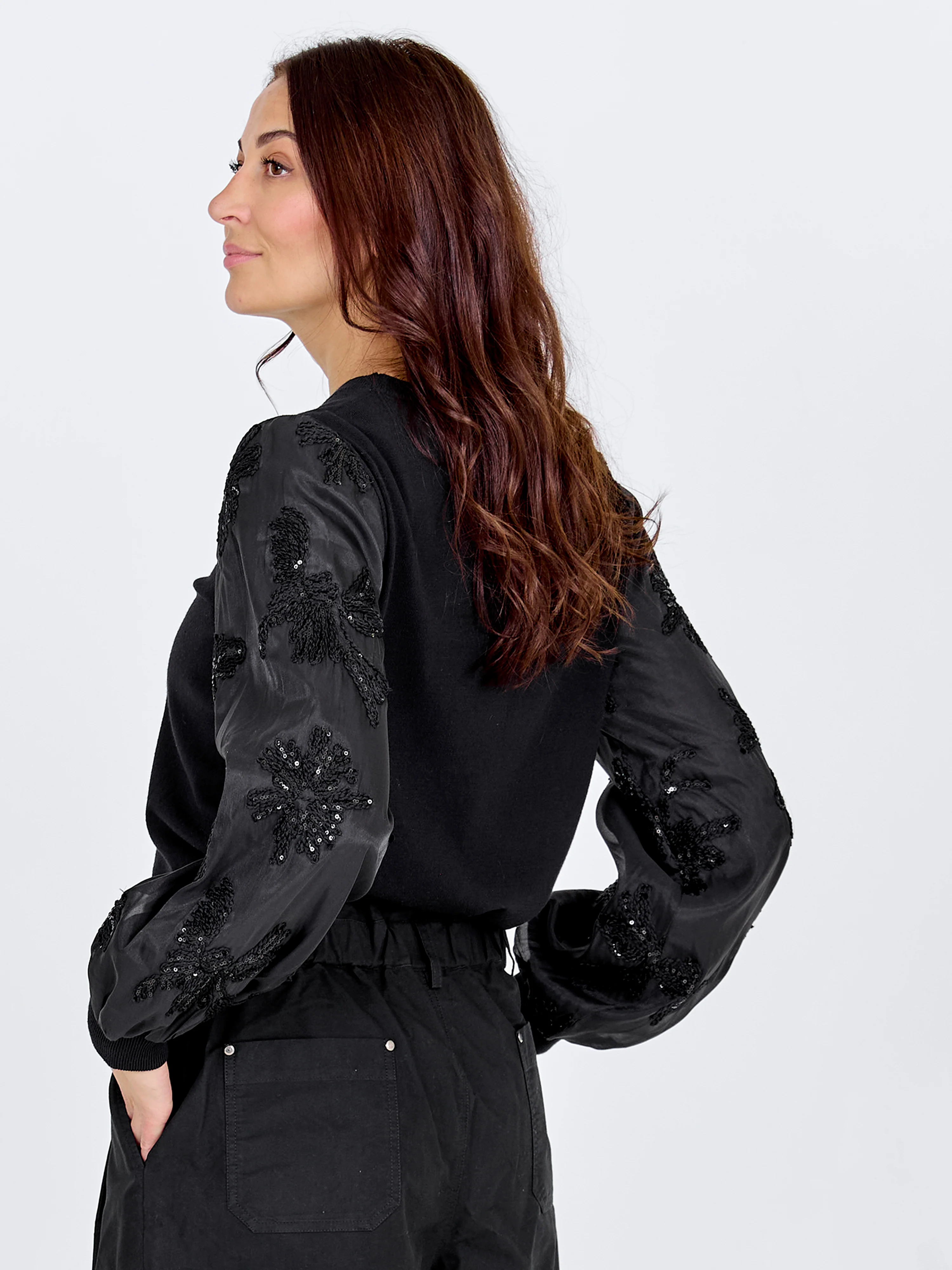 CHELO Knit Blouse - Black - Image 4