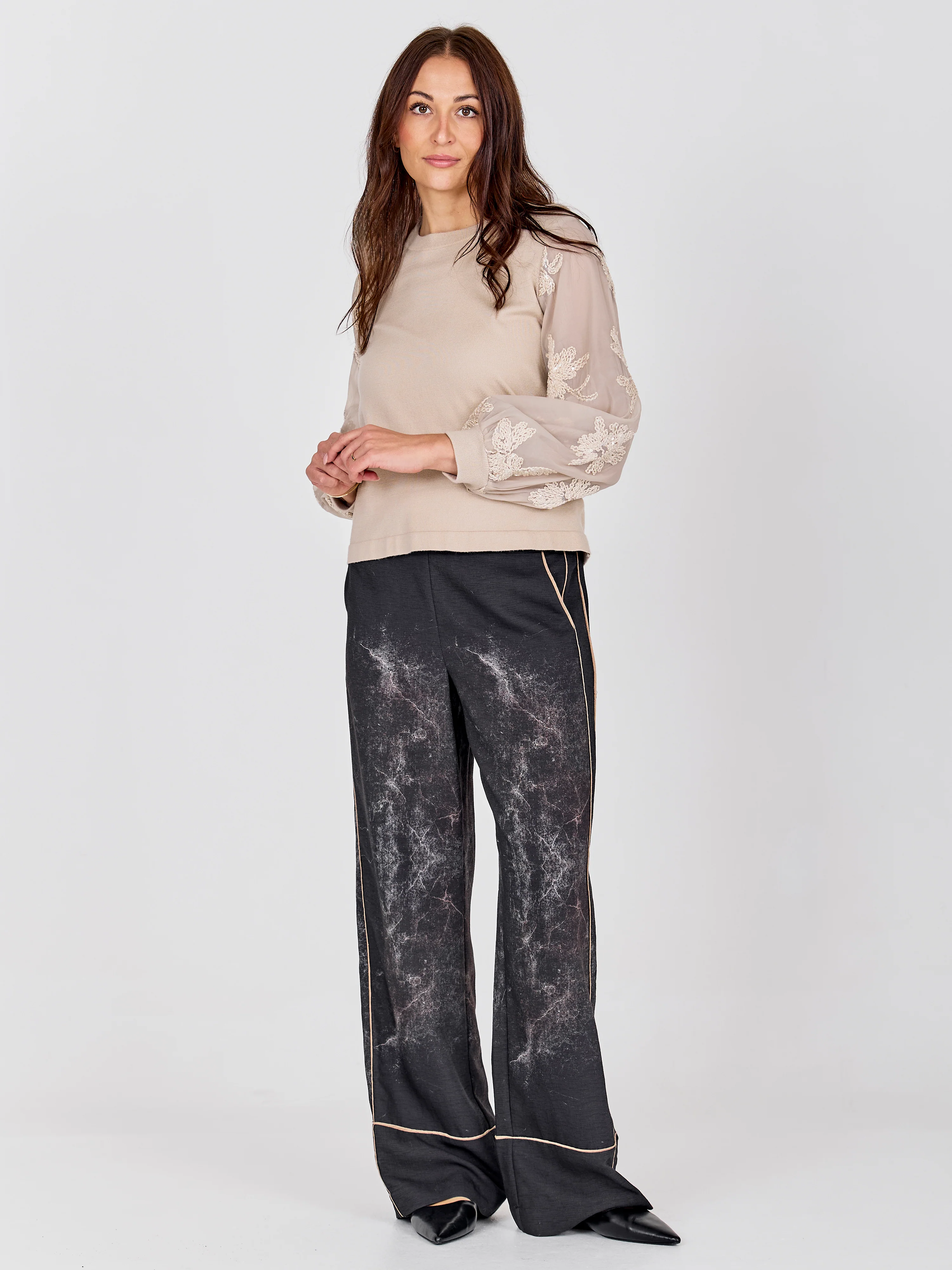 CHELO Knit Blouse - Bone - Image 3