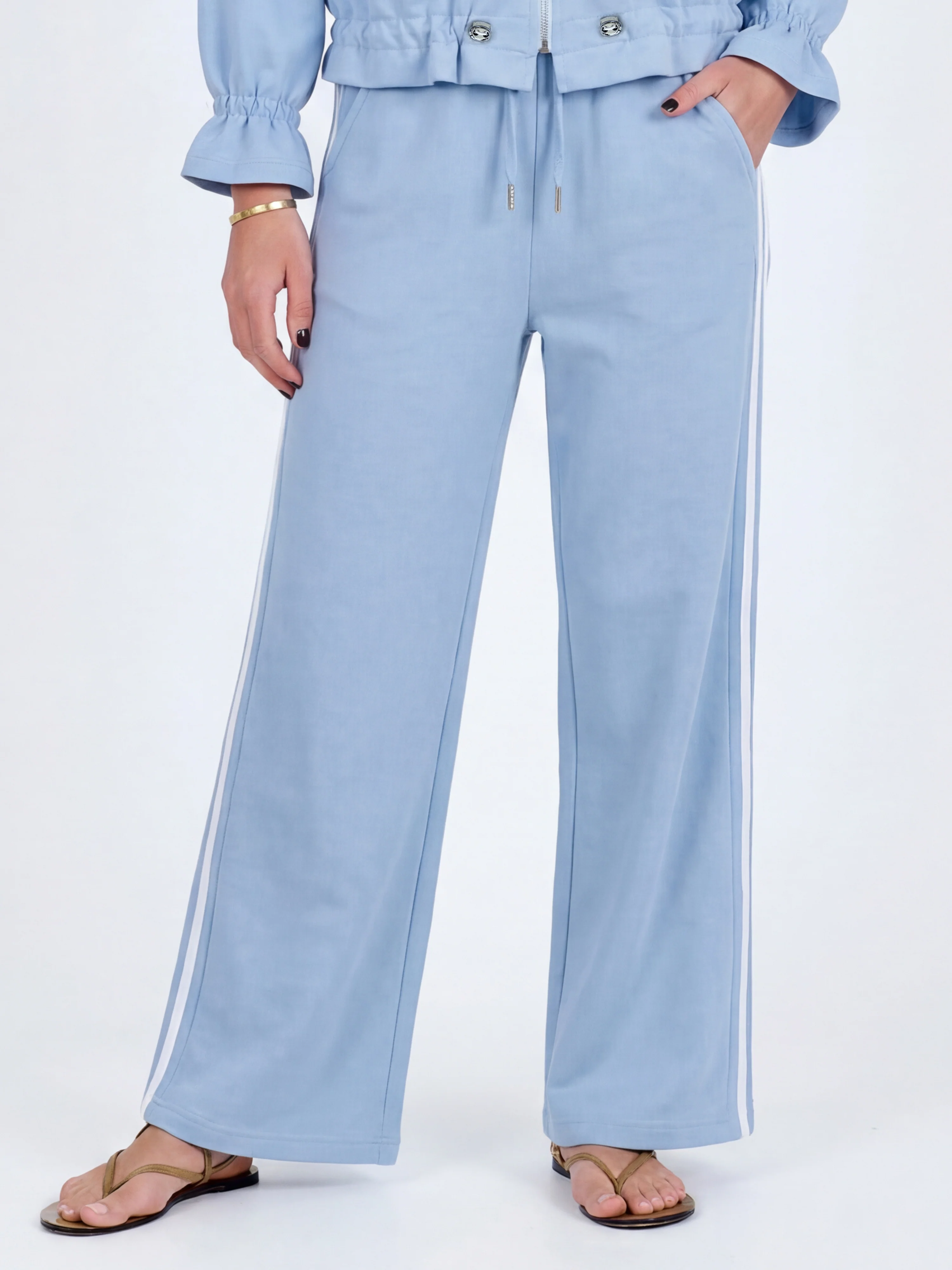 CAMILLE Trousers - Light Blue Mix - Image 3