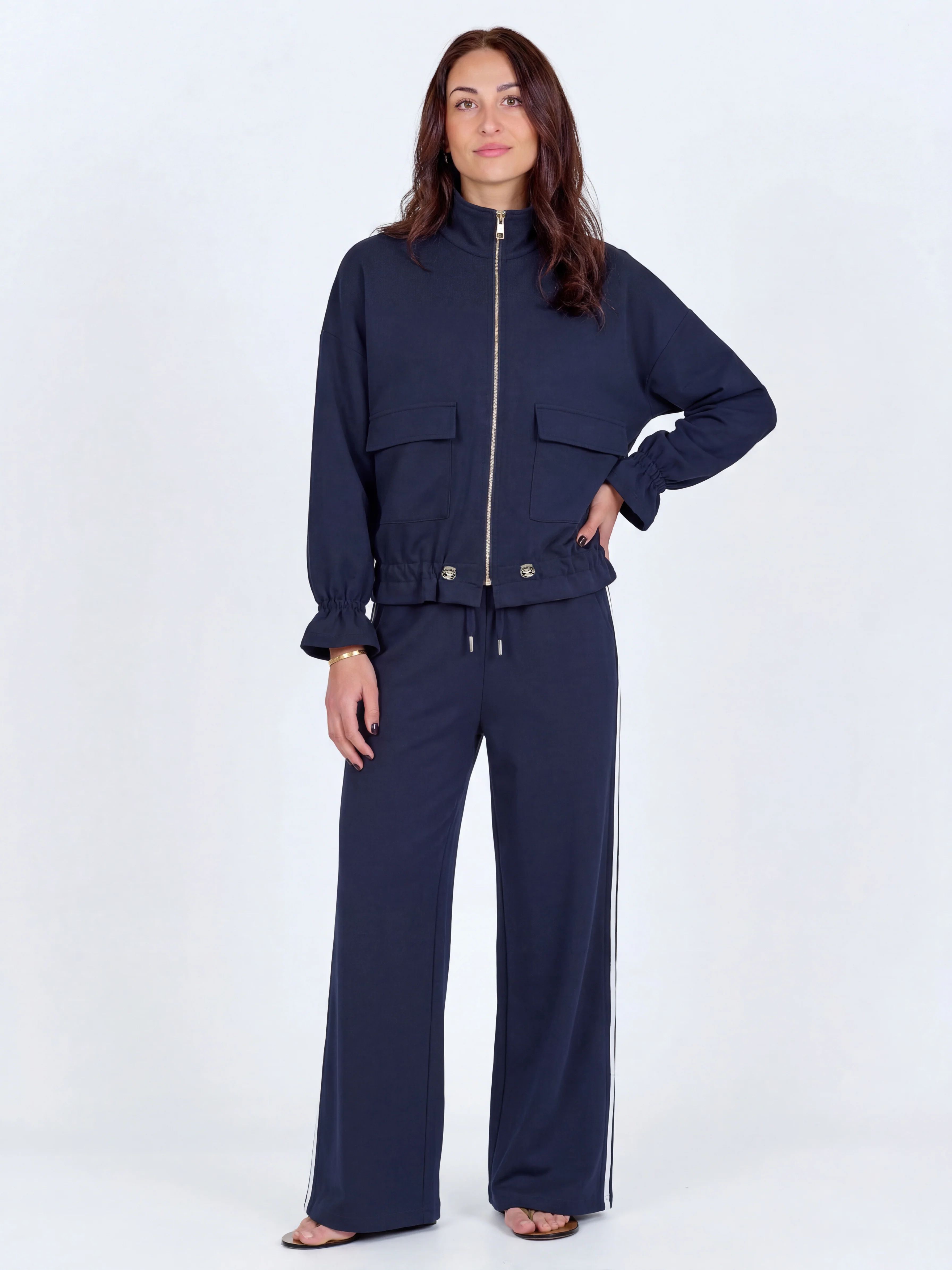 CAMILLE Trousers - Navy Mix - Image 3