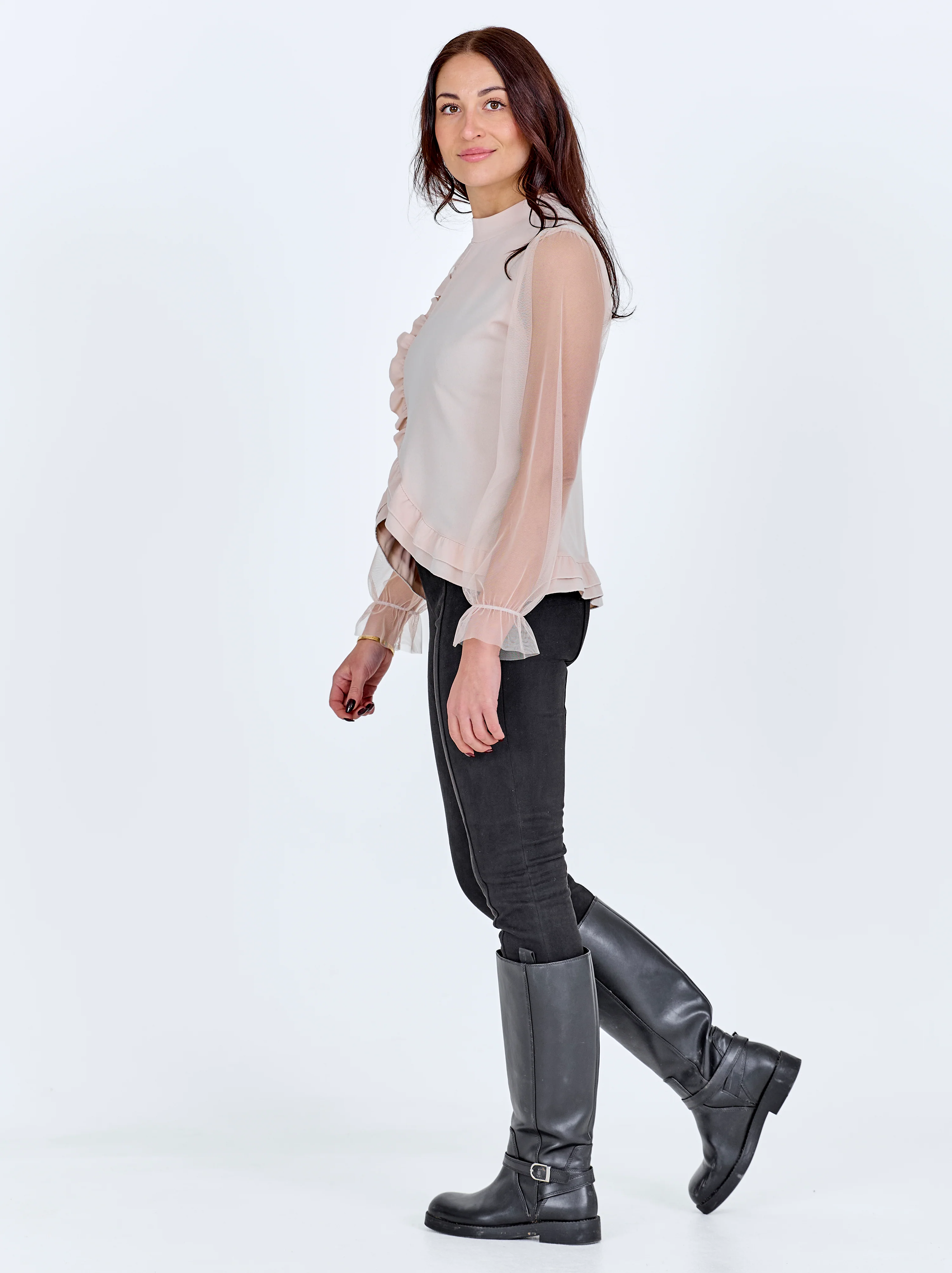 BAO Blouse w/frill - Bone - Image 4