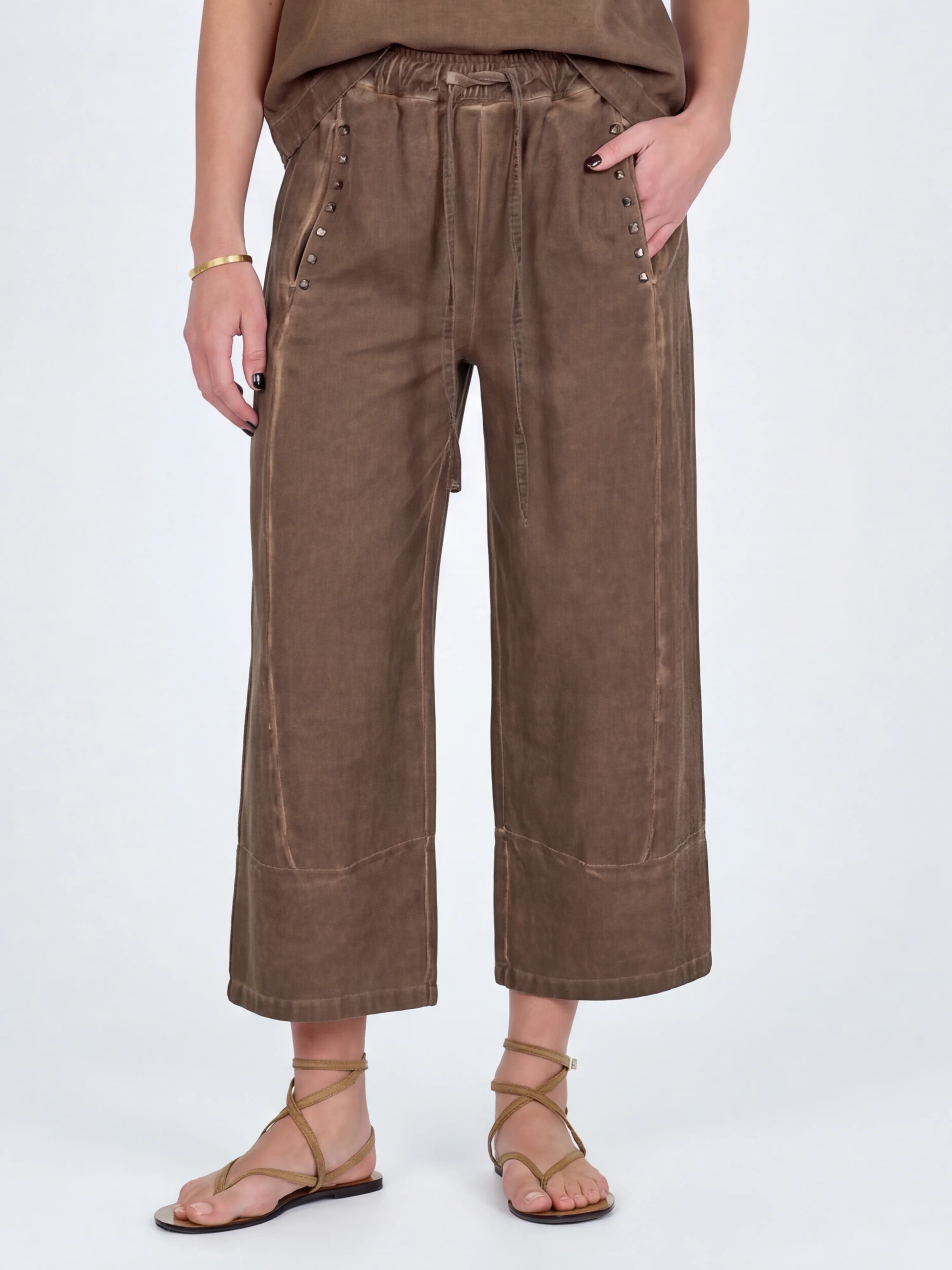 CAMILLA Culotte Trousers - Dark Brown - Image 3