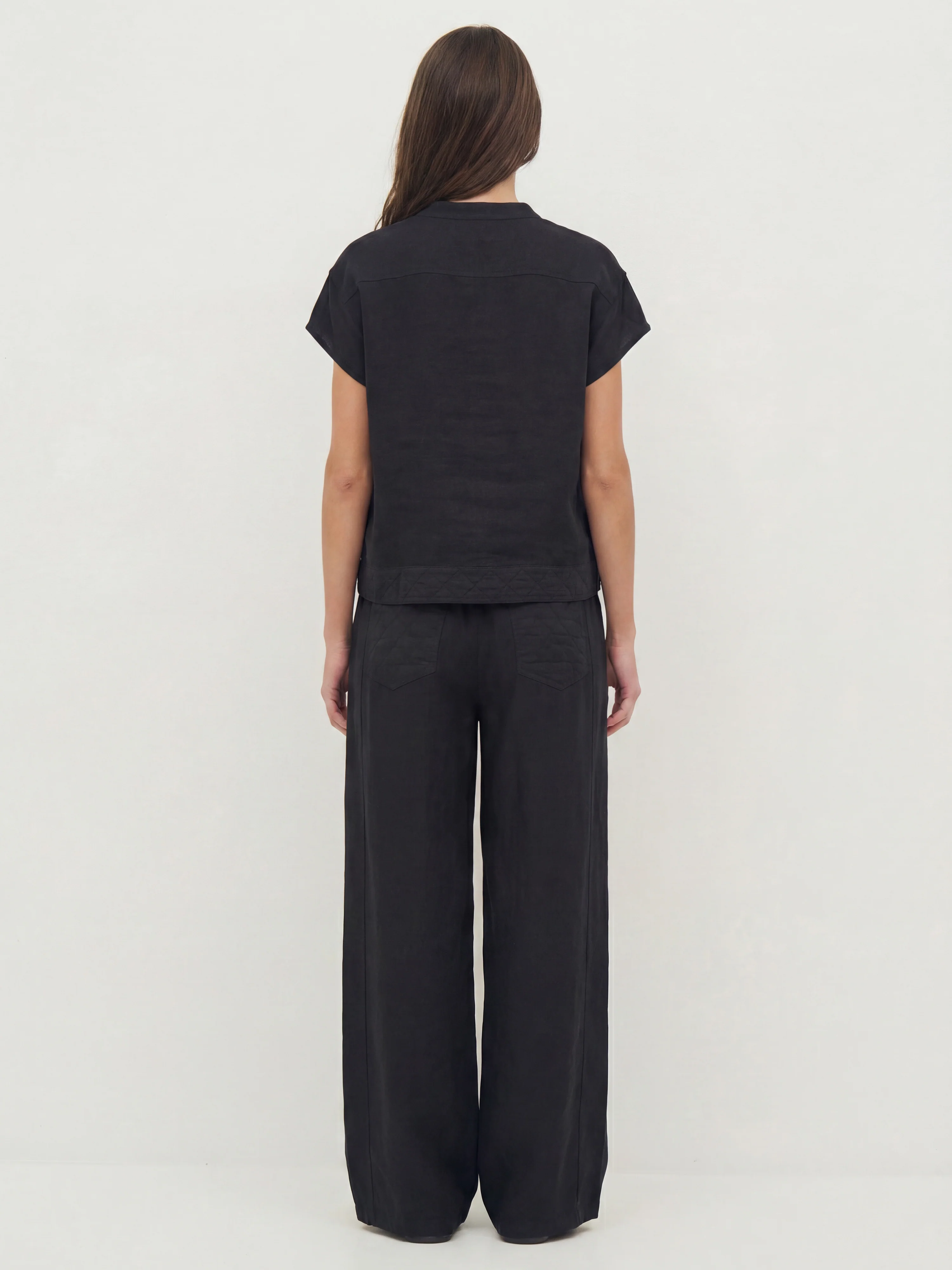 DAI linen trousers - Black - Image 4