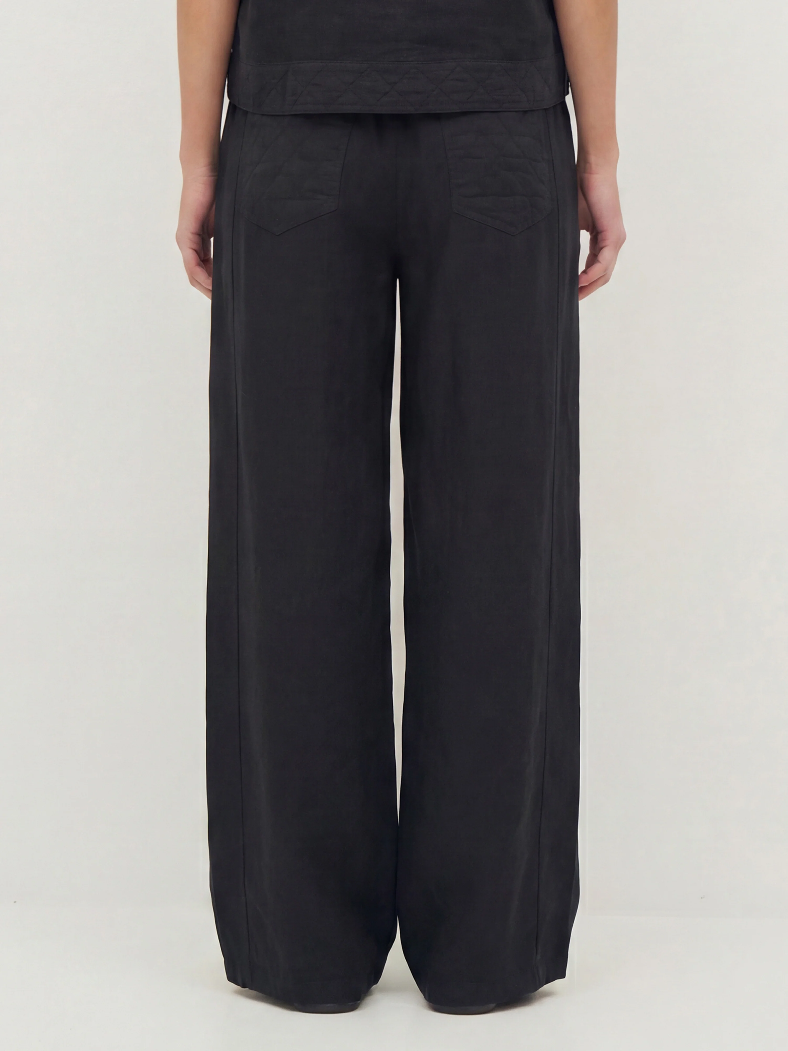 DAI linen trousers - Black - Image 5