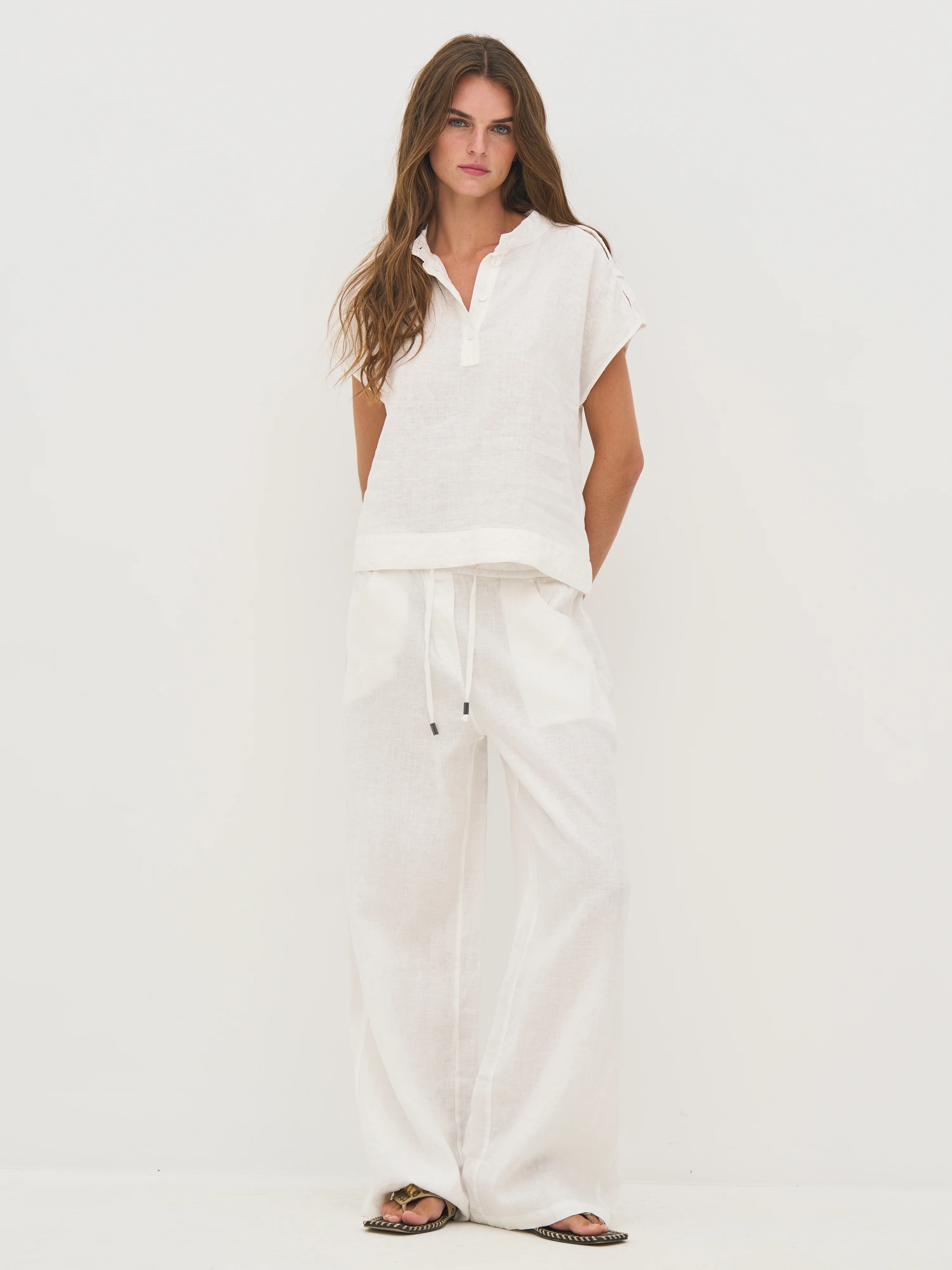 DAI linen trousers - White - Image 2