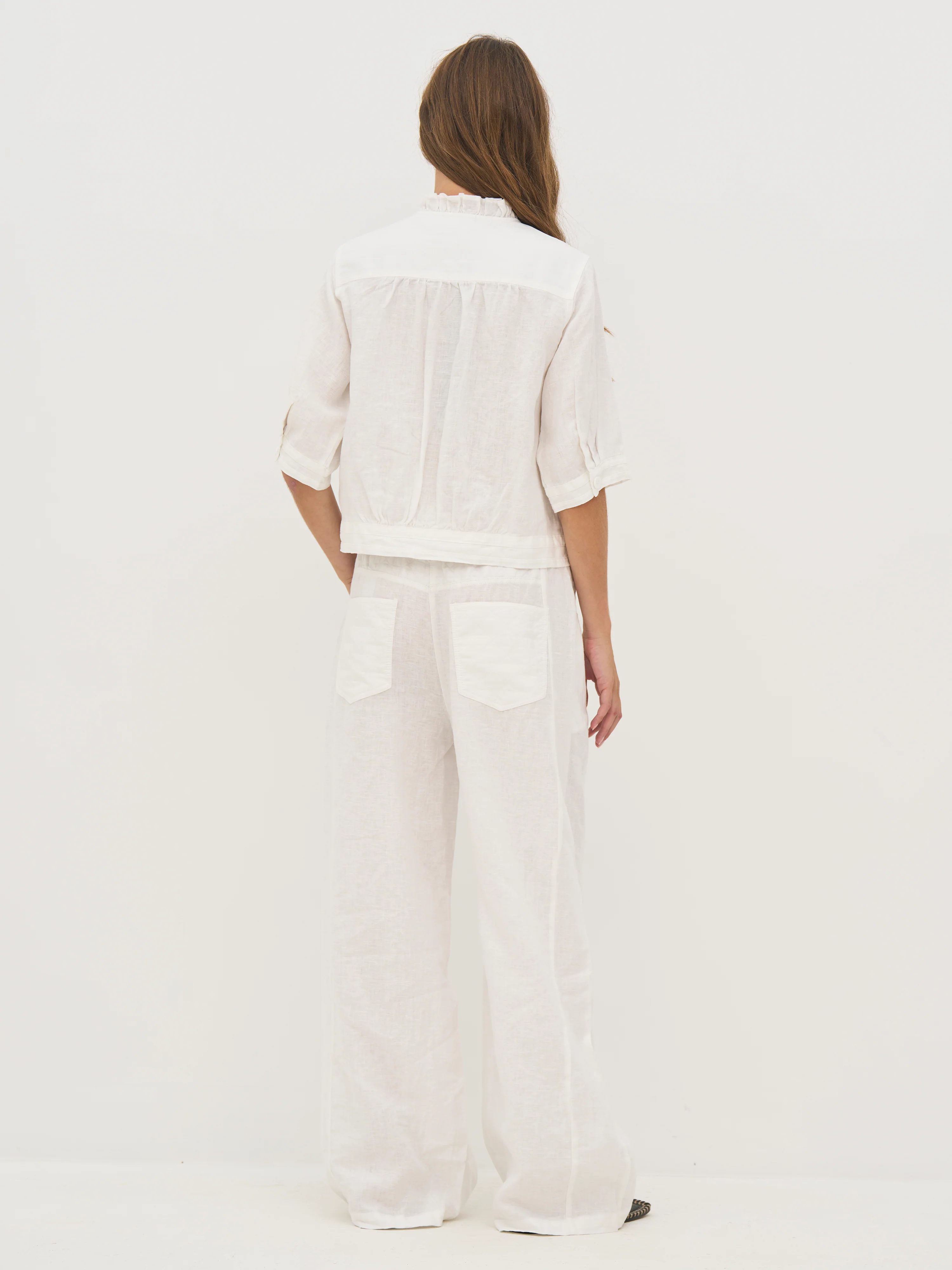 DAI linen trousers - White - Image 5