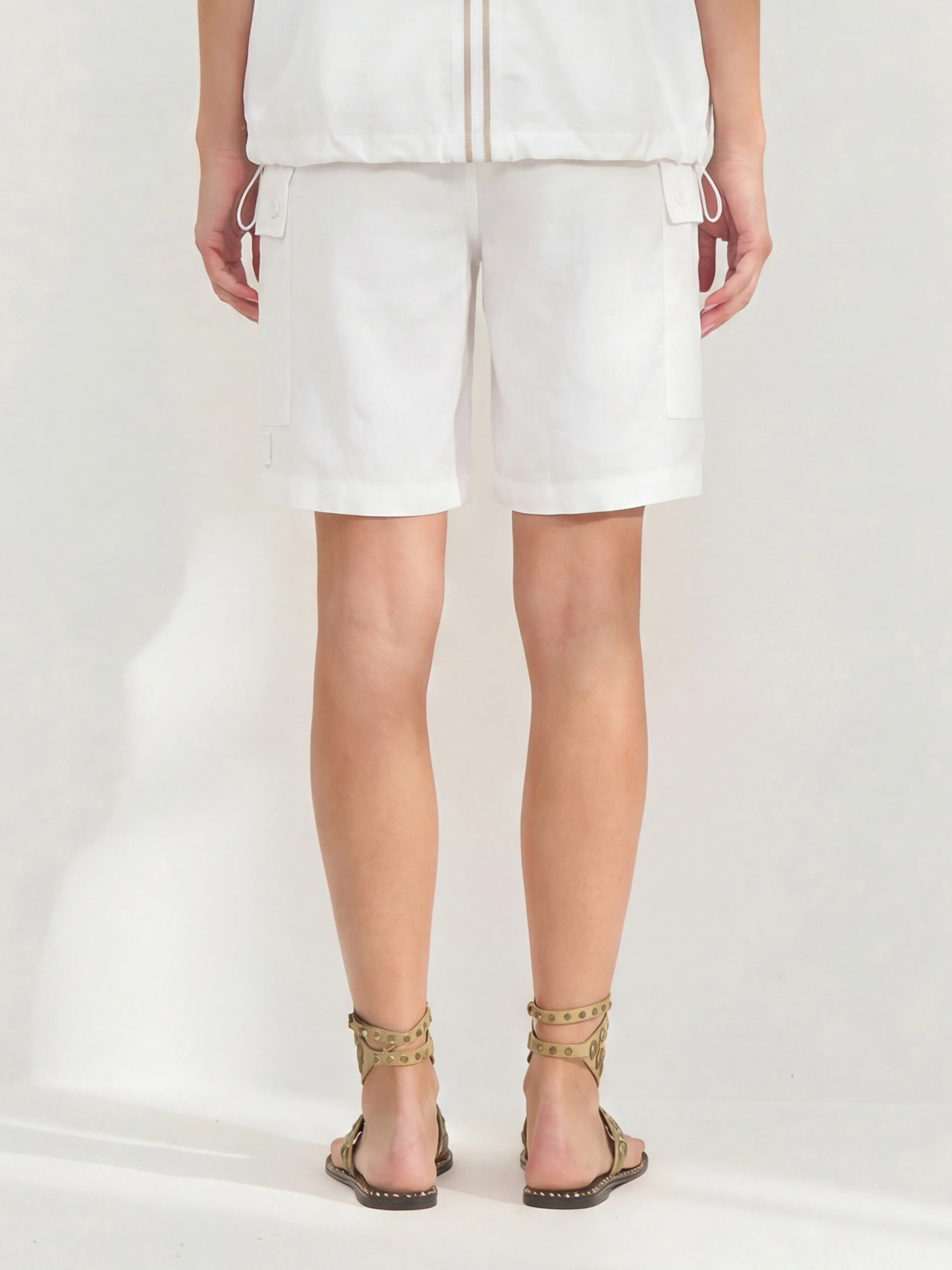 Dai Linen shorts - White - Image 5